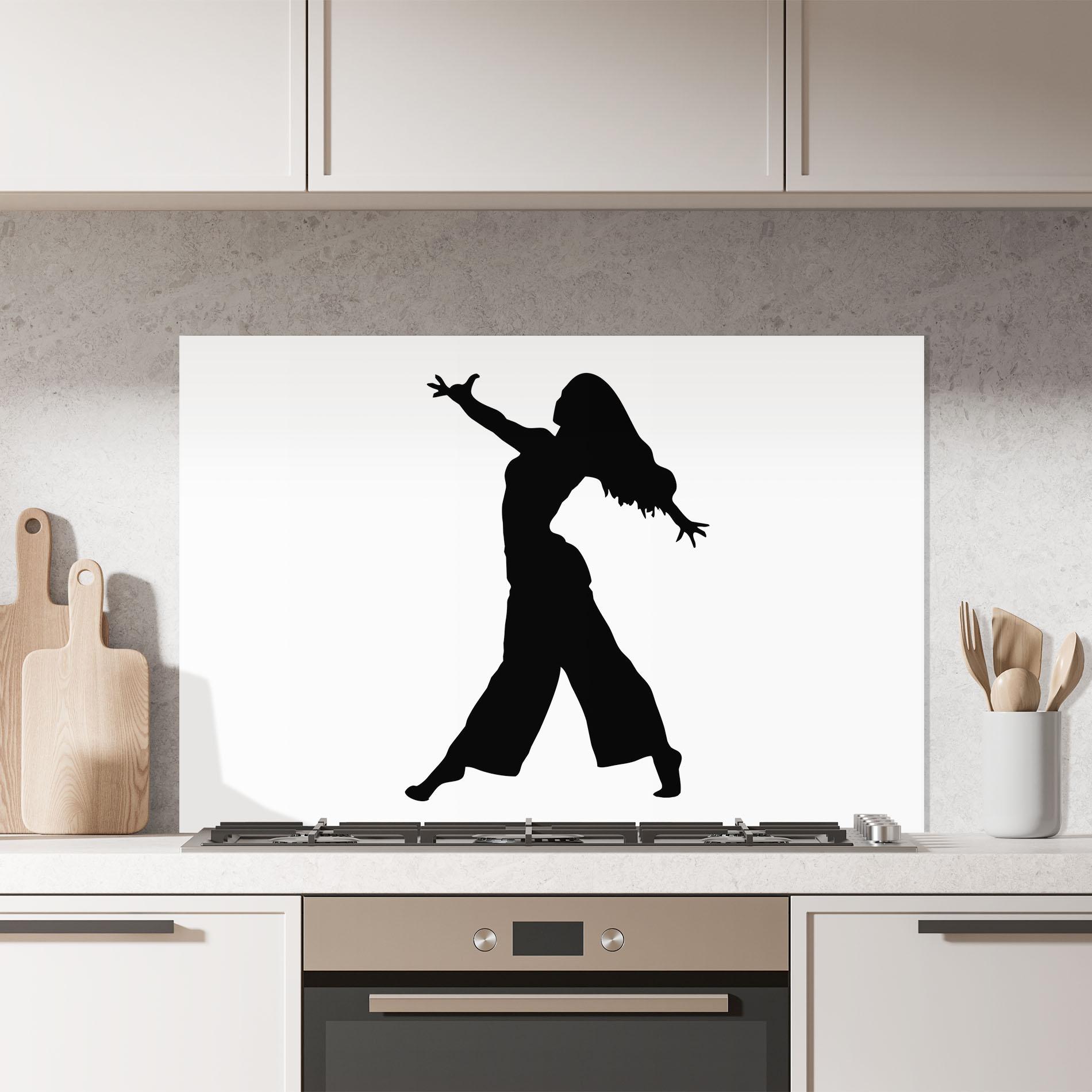 Konyhai üveg hátfal Dance Silhouette mockup 7