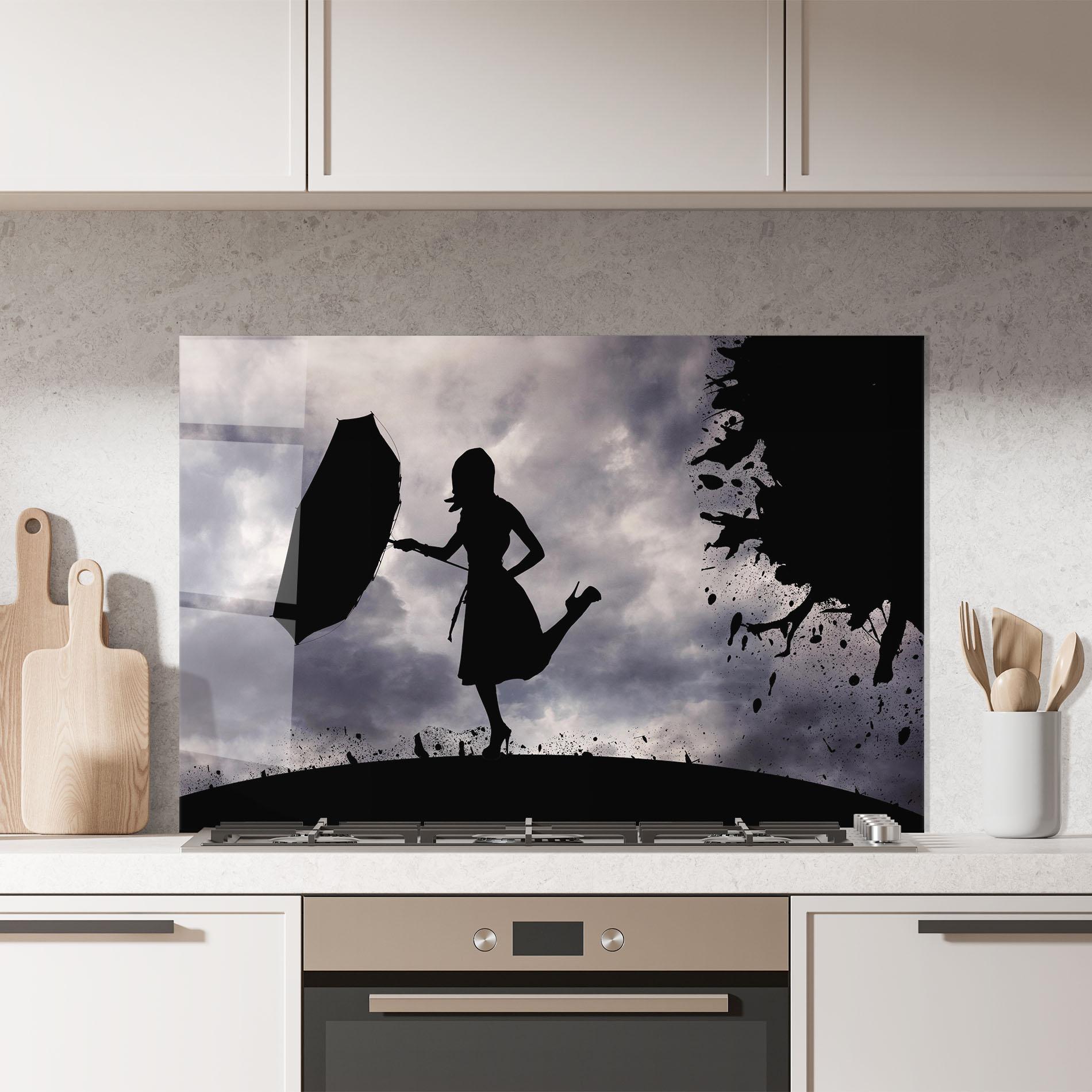 Konyhai üveg hátfal Stormy Day mockup 7