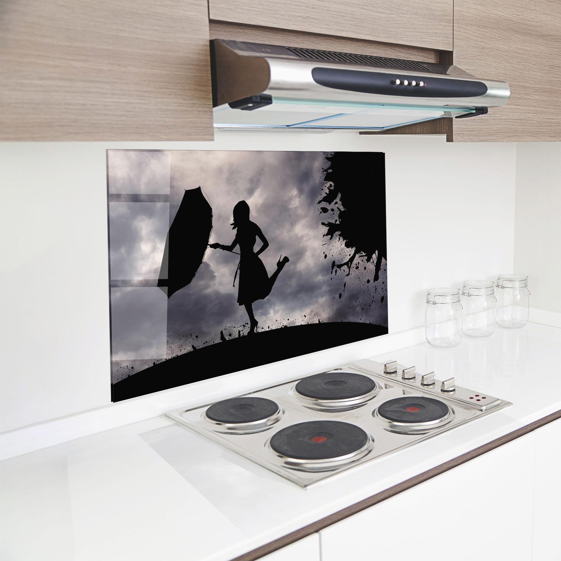 Konyhai üveg hátfal Stormy Day mockup 8