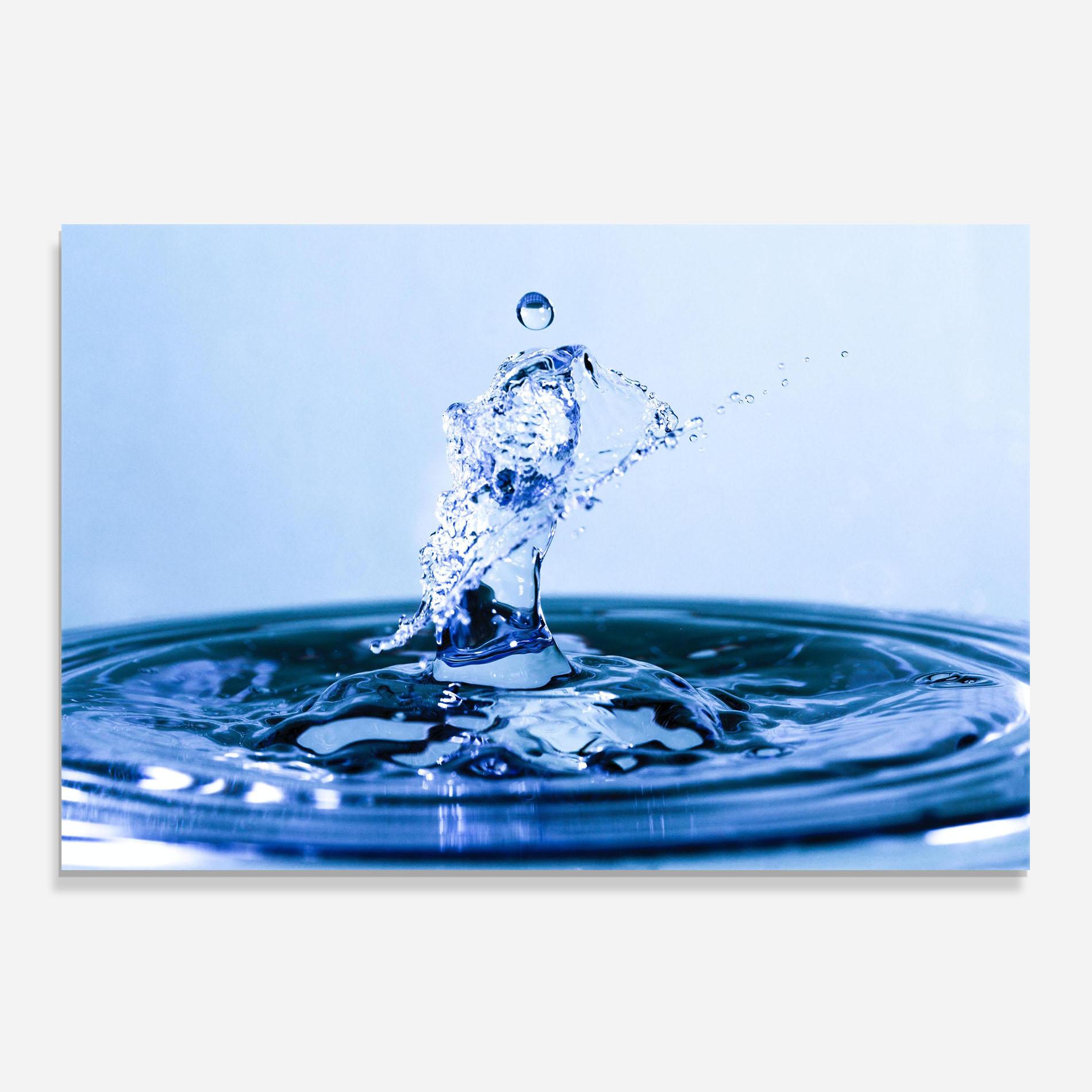 Konyhai üveg hátfal Clear Water Splash mockup 0