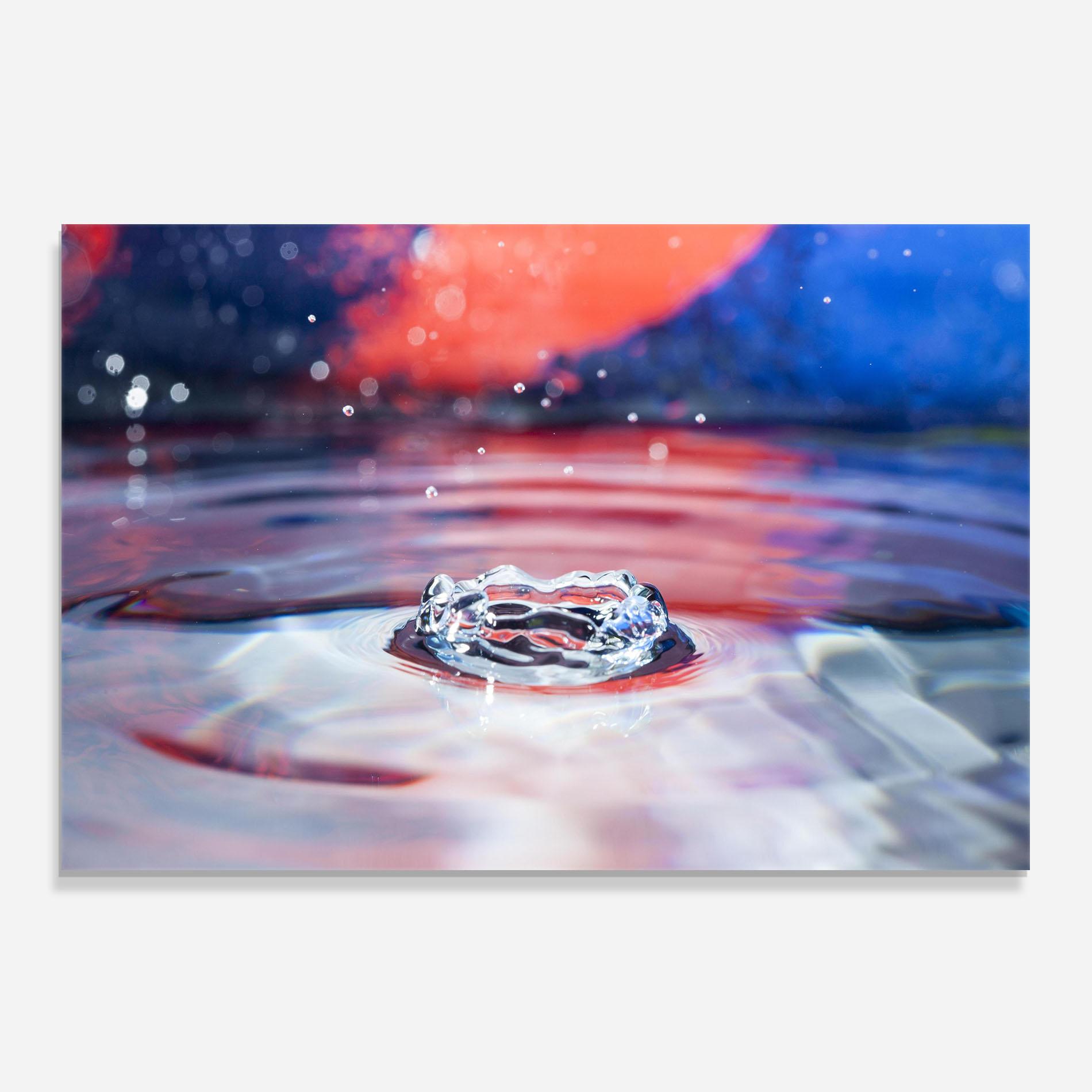 Konyhai üveg hátfal Colorful Water Surface mockup 0