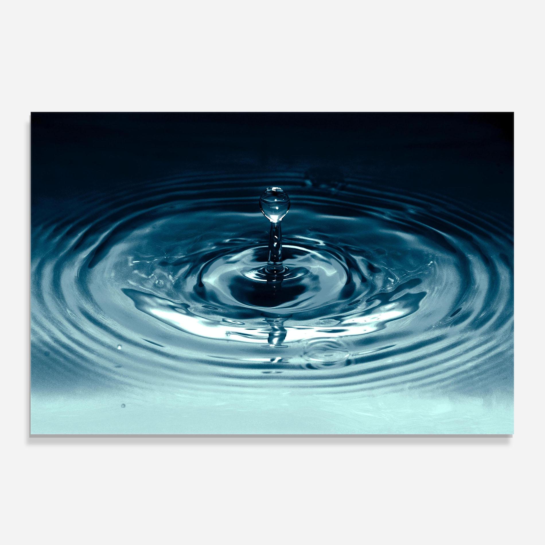 Konyhai üveg hátfal Dark Blue Drop mockup 0