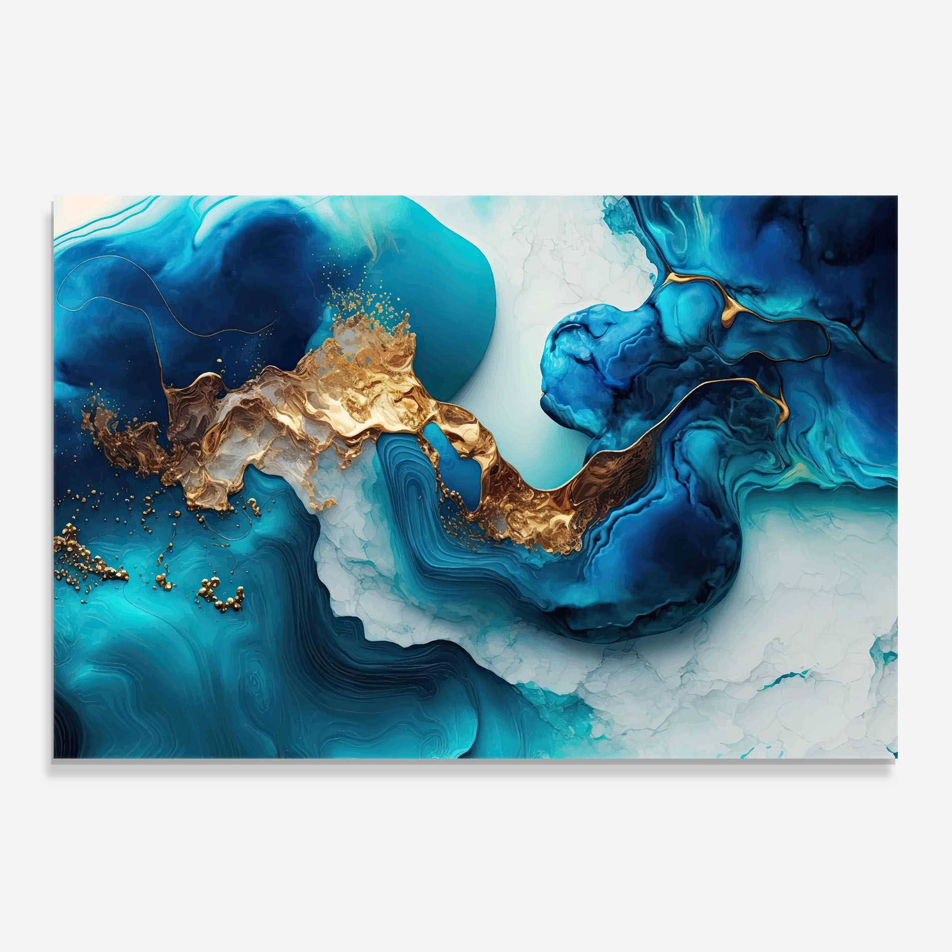 Gold Blue Art Wave mockup 0