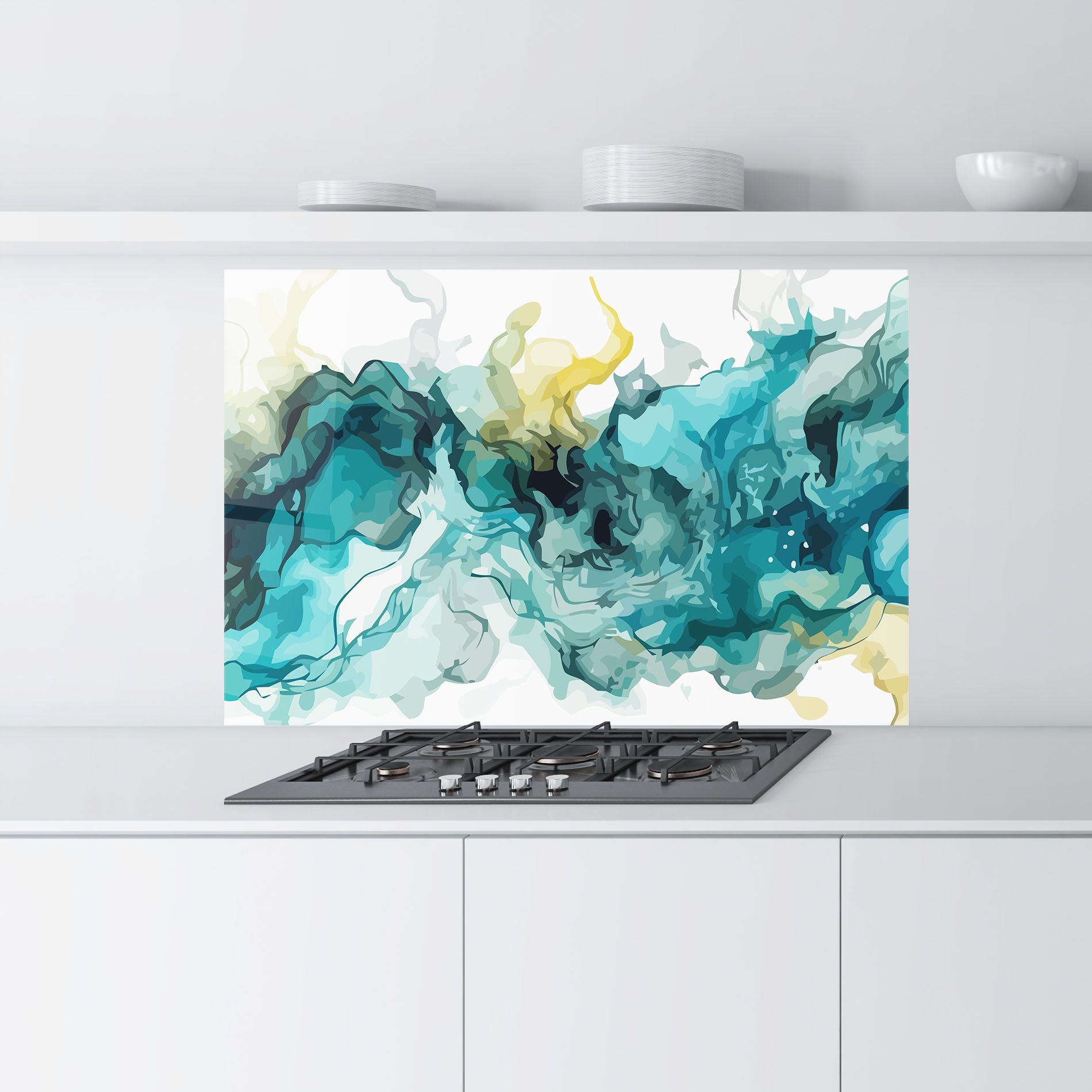 Blue Yellow Art mockup 9