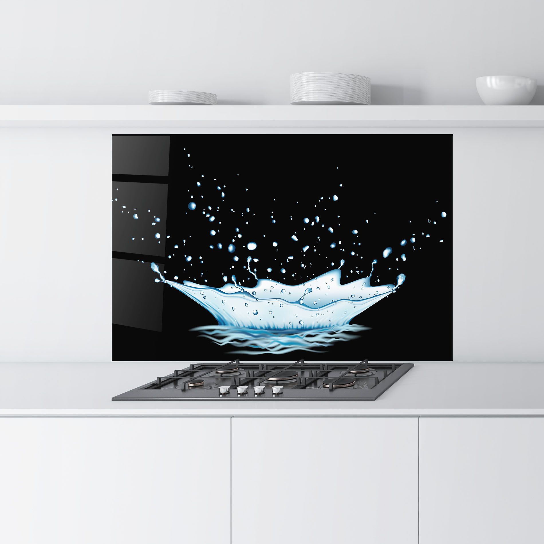 Water Splash On Black mockup 9