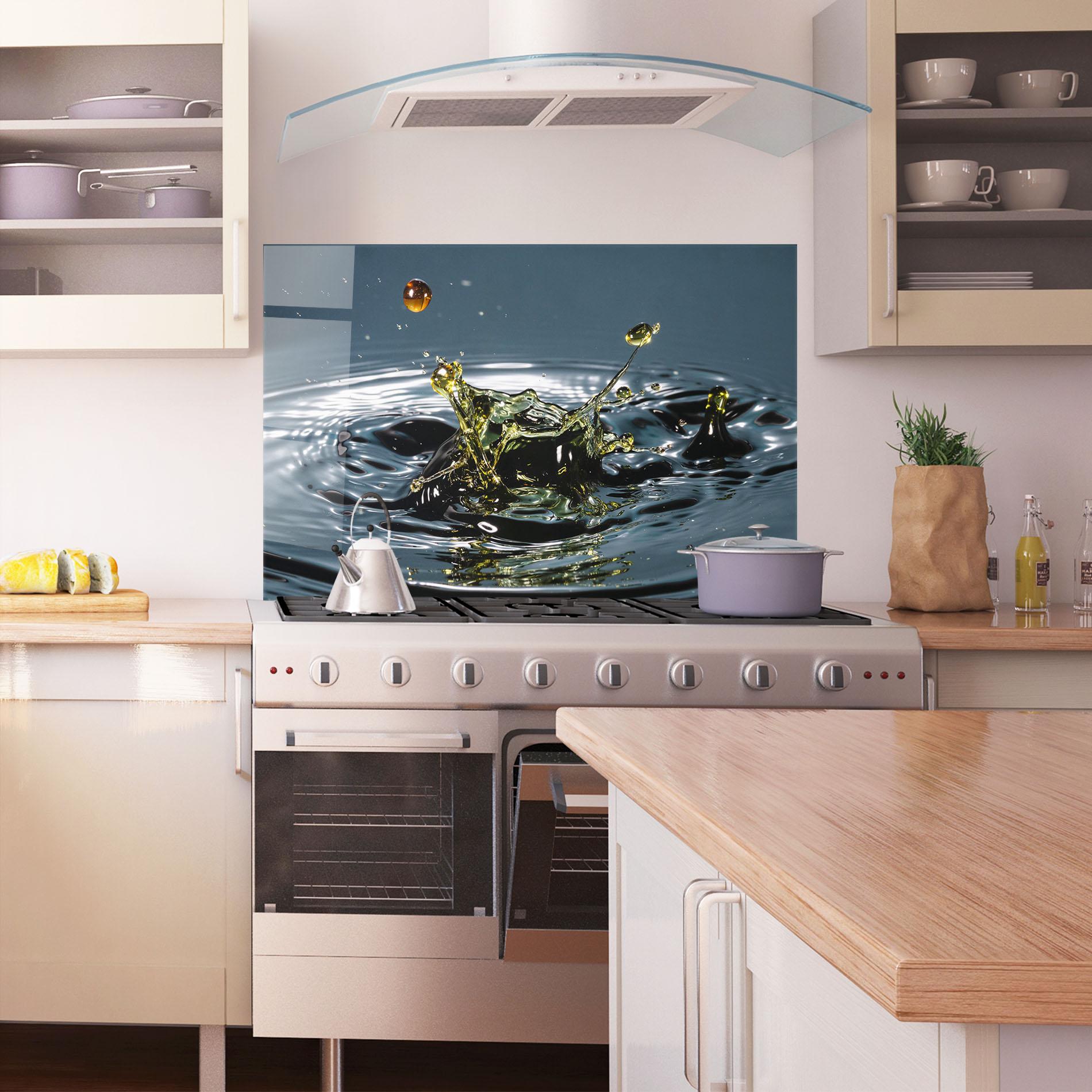 Konyhai üveg hátfal Beautiful Life Water mockup 1