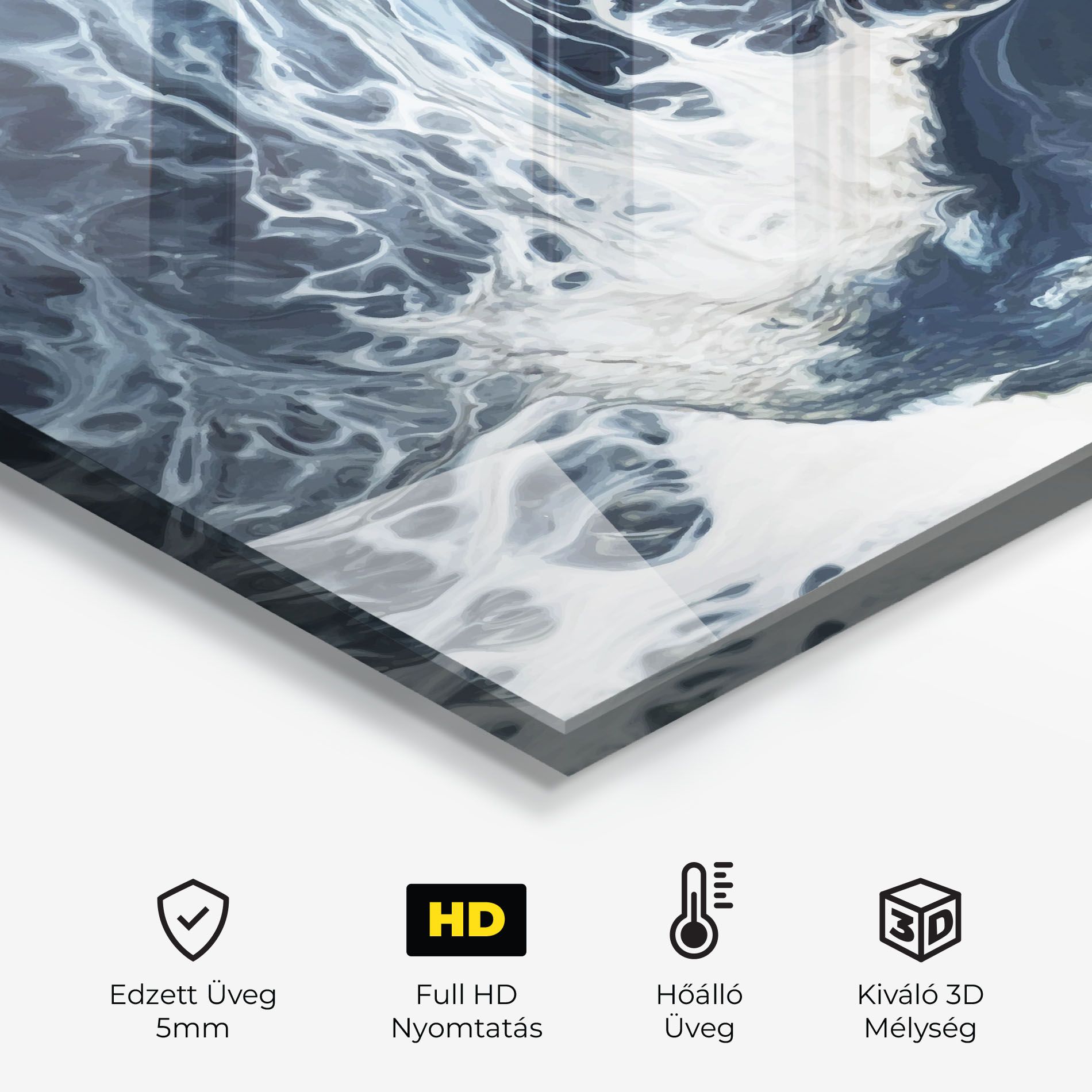 Blue White Waves mockup 2