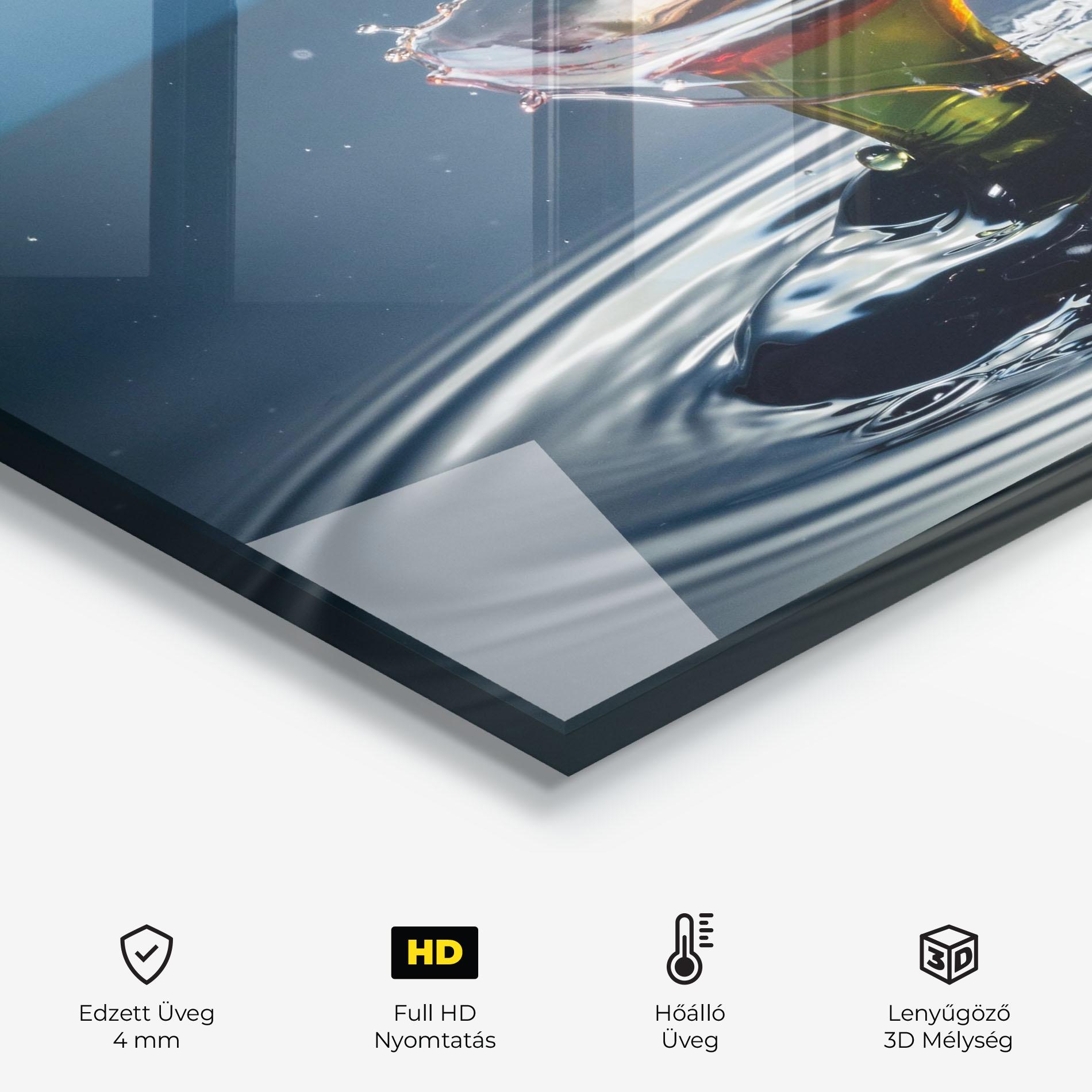Konyhai üveg hátfal Beautiful Water Splash mockup 2
