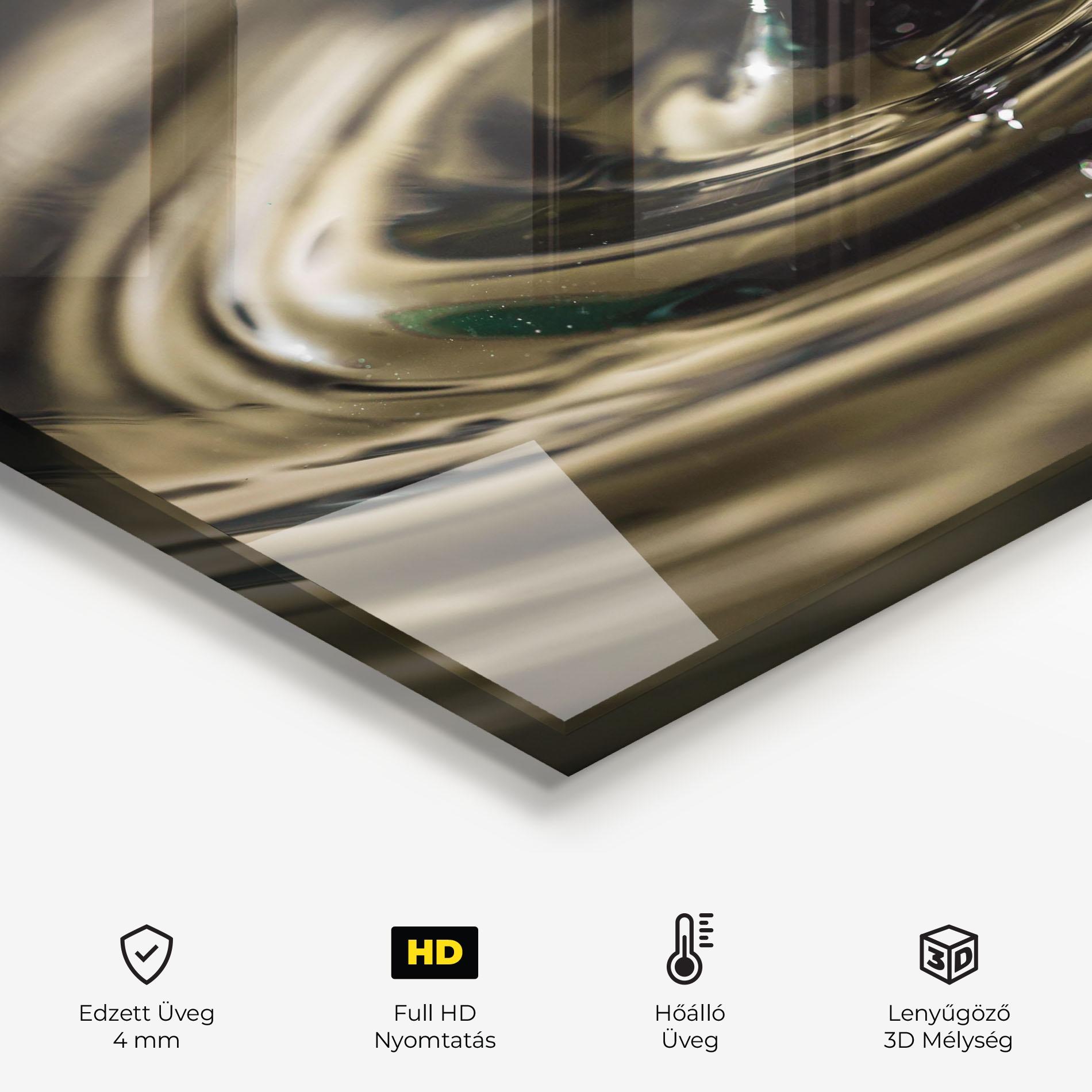 Konyhai üveg hátfal Brown Water Drop mockup 2