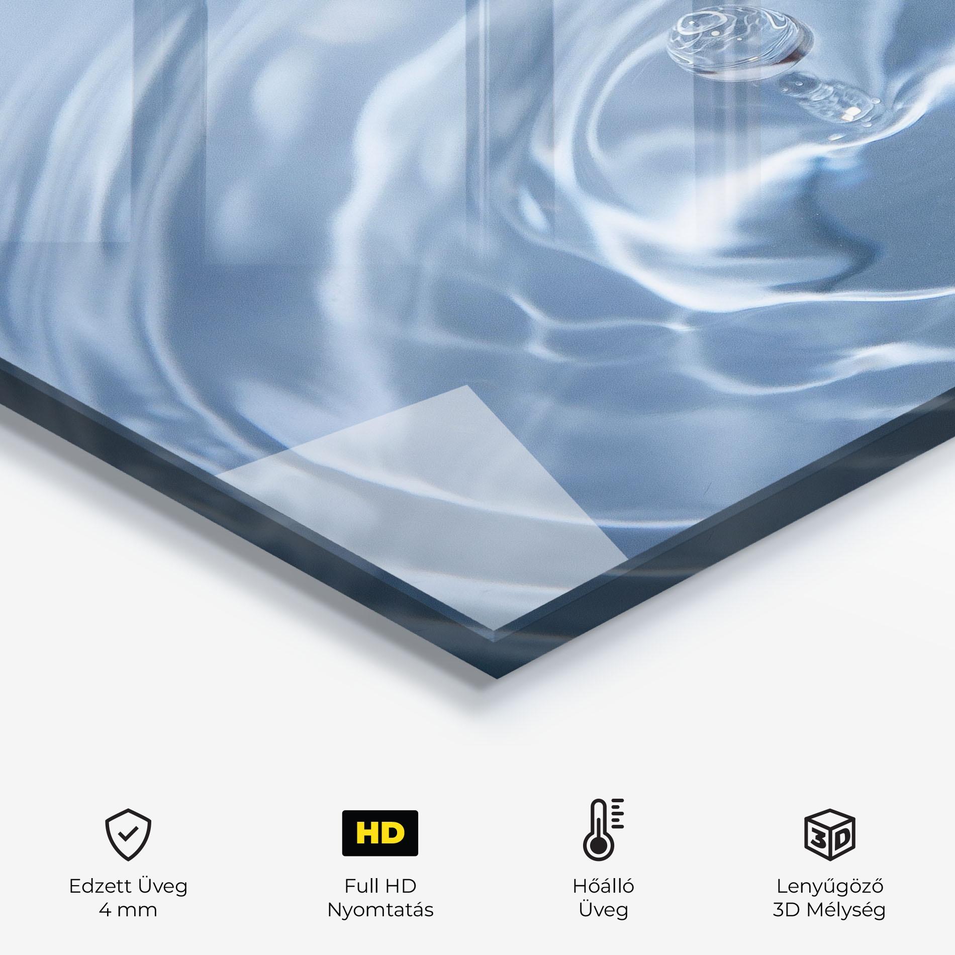 Konyhai üveg hátfal Clean Water mockup 2