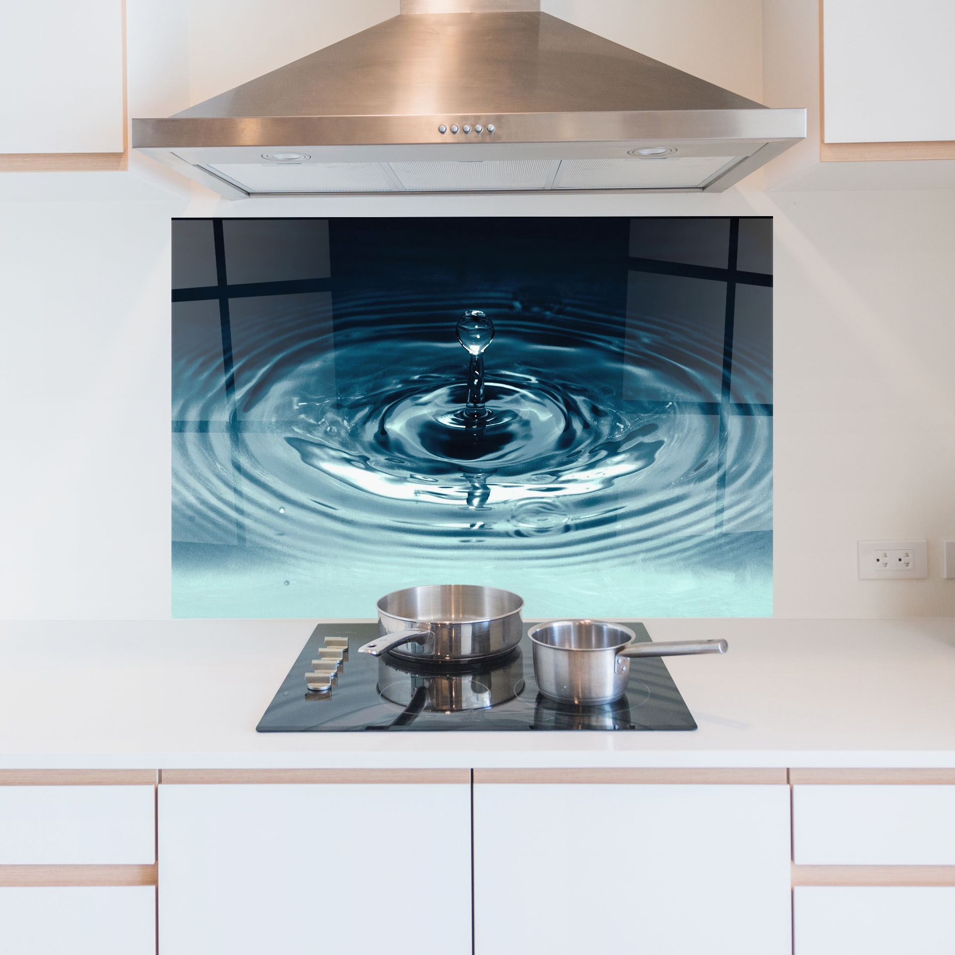 Konyhai üvegpanel Dark Blue Drop