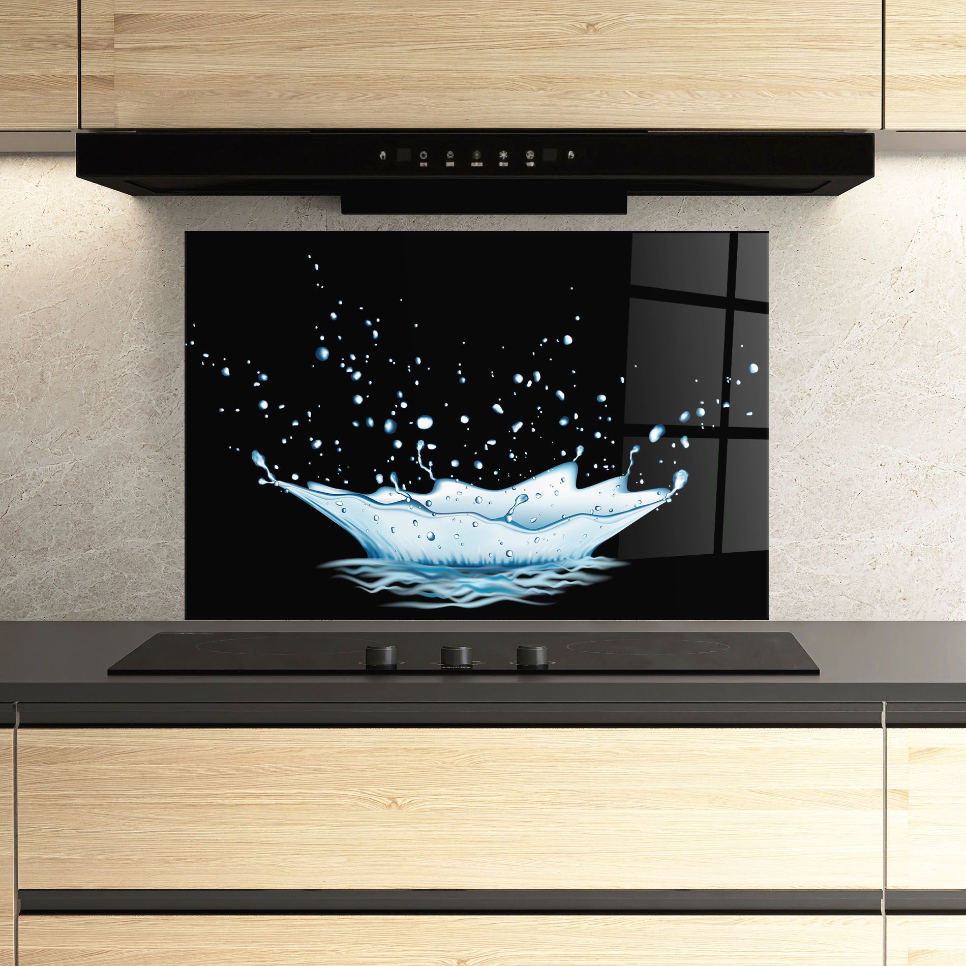 Water Splash On Black mockup 3
