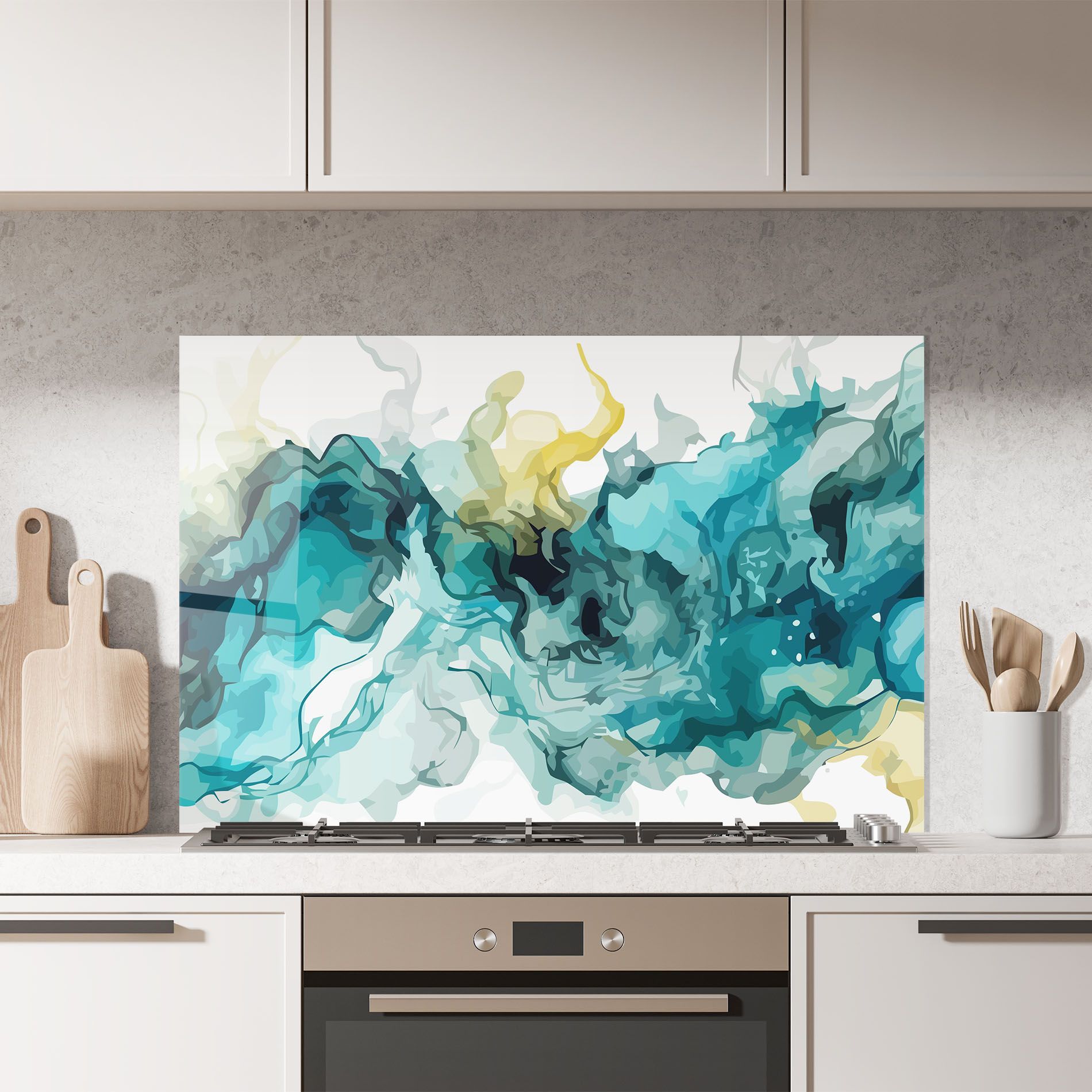 Blue Yellow Art mockup 7