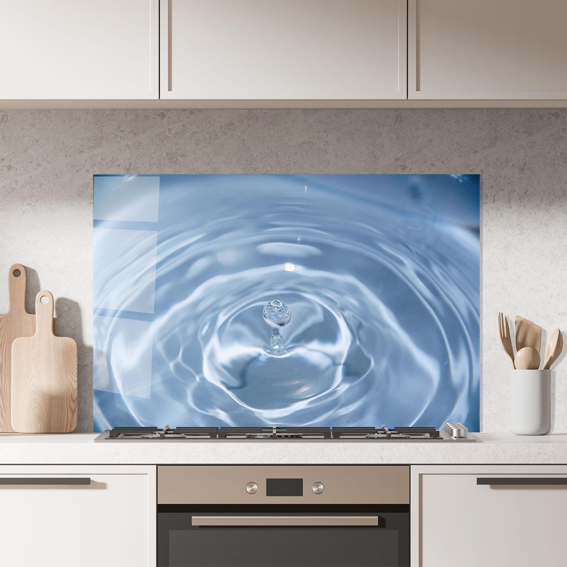 Konyhai üveg hátfal Clean Water mockup 7