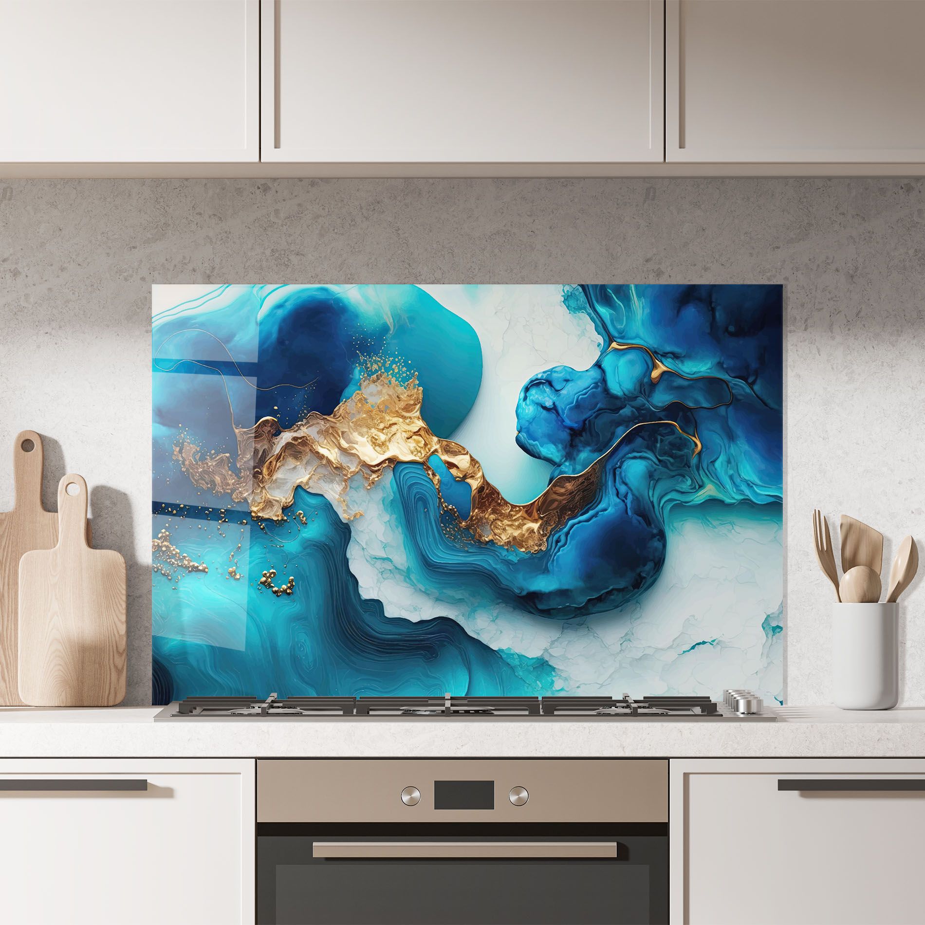 Gold Blue Art Wave mockup 7