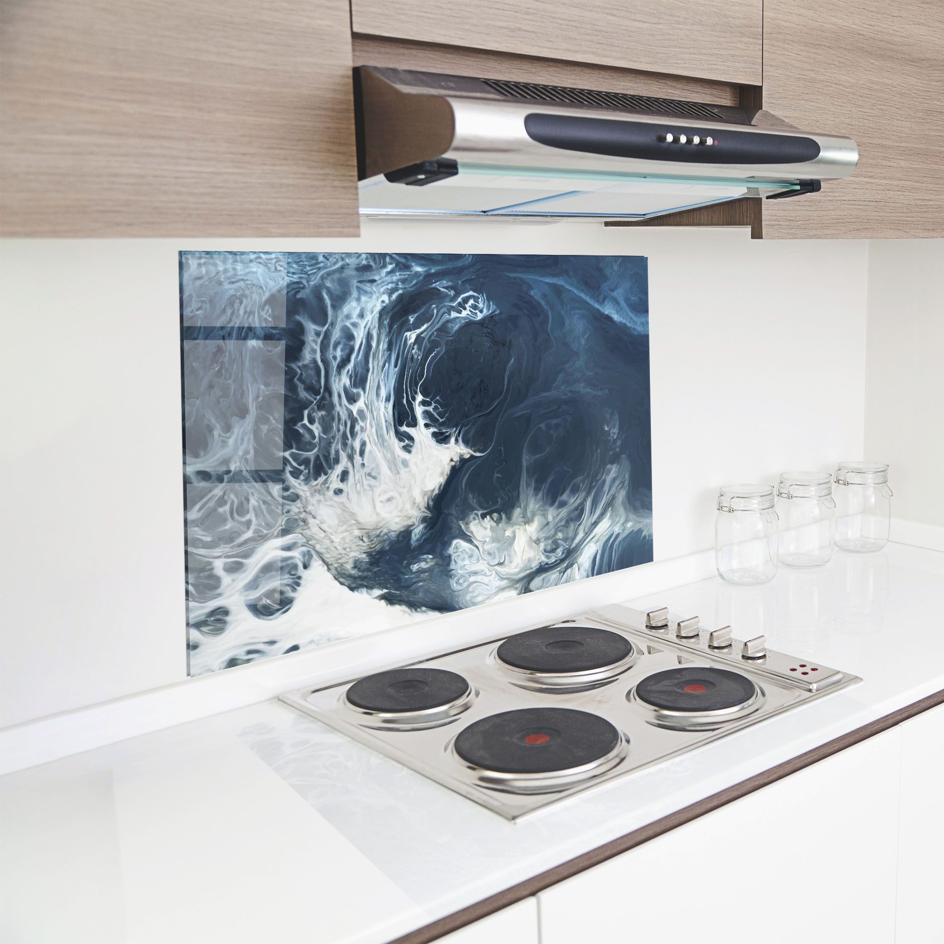 Blue White Waves mockup 8