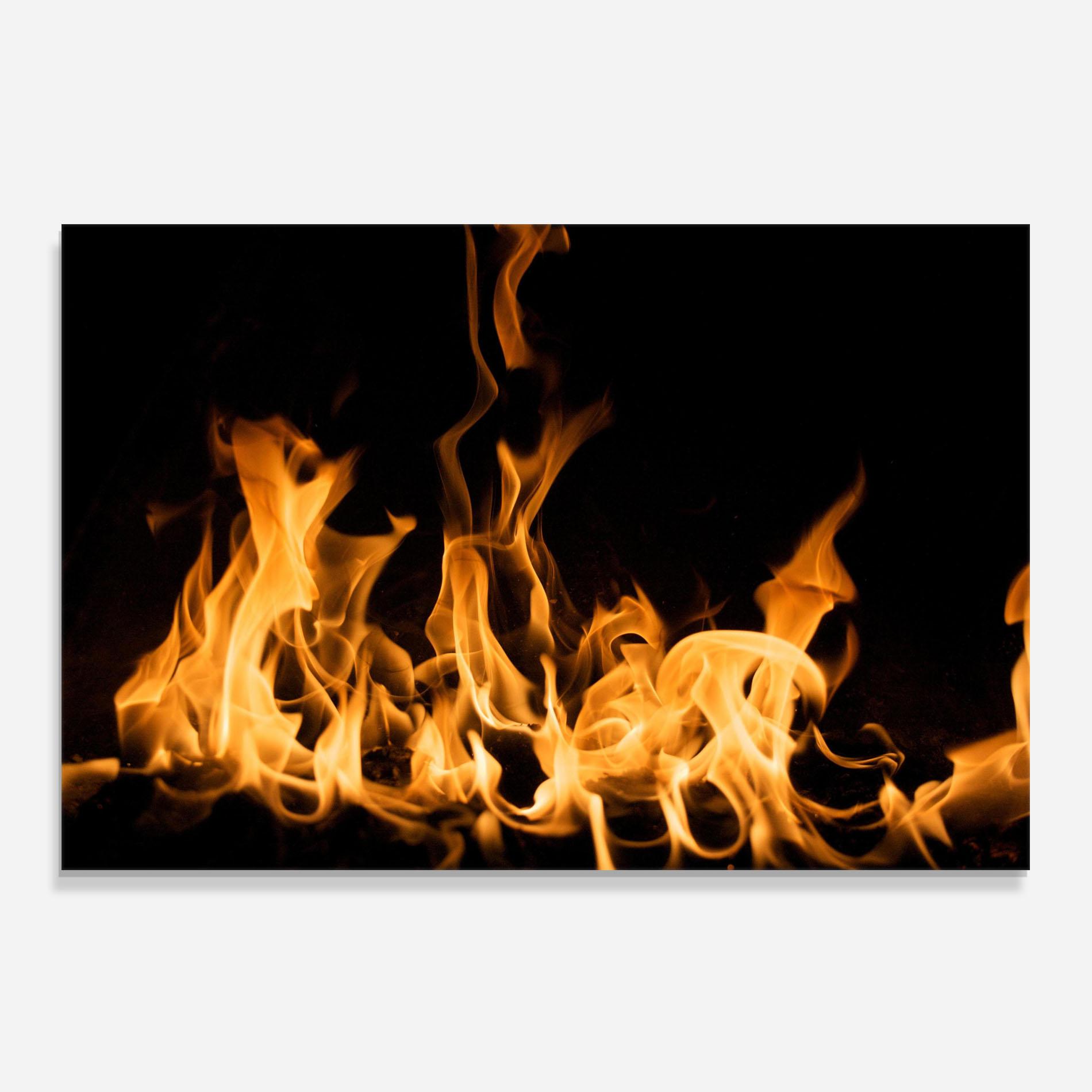 Konyhai üveg hátfal Bright Flame mockup 0