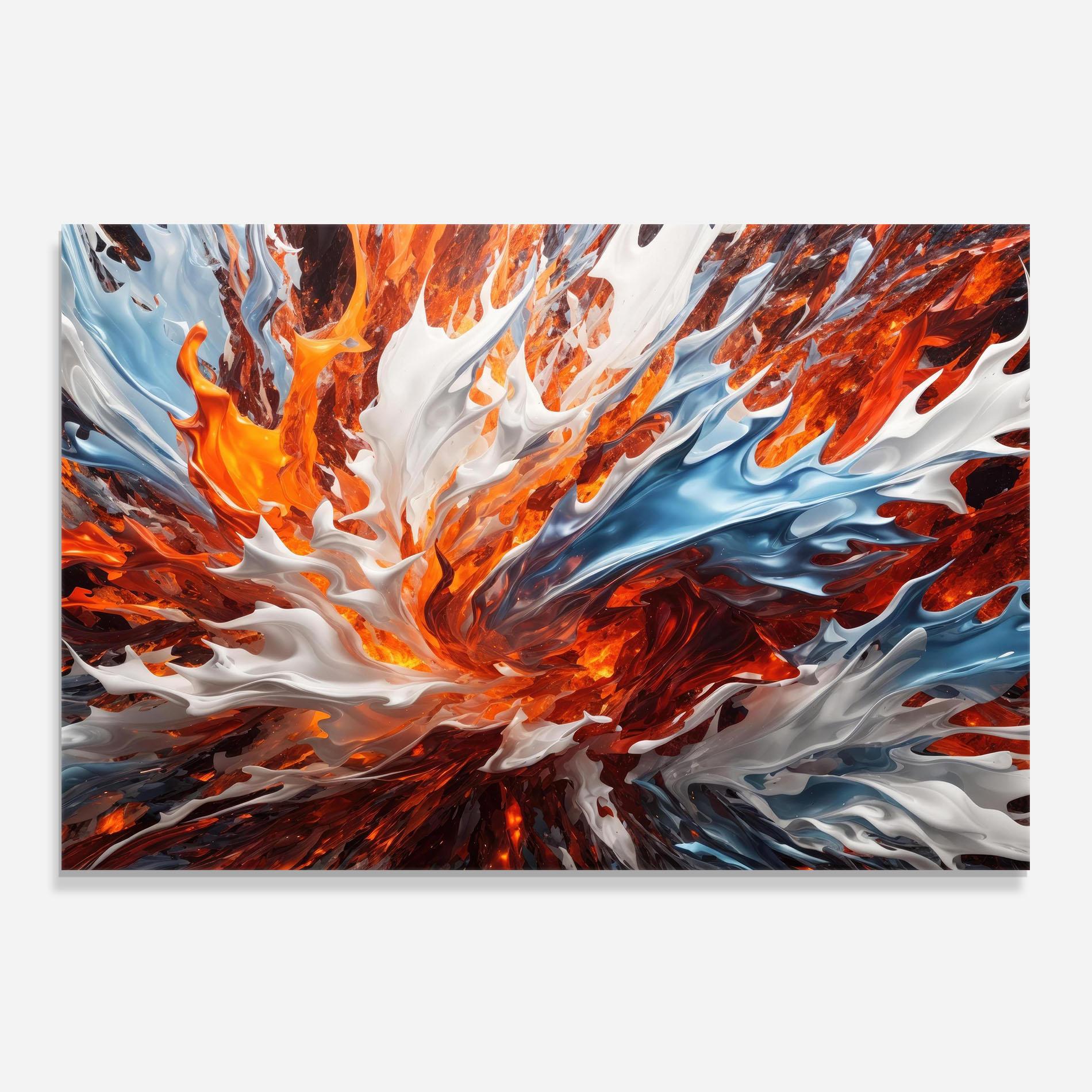 Konyhai üveg hátfal Flame Rase mockup 0