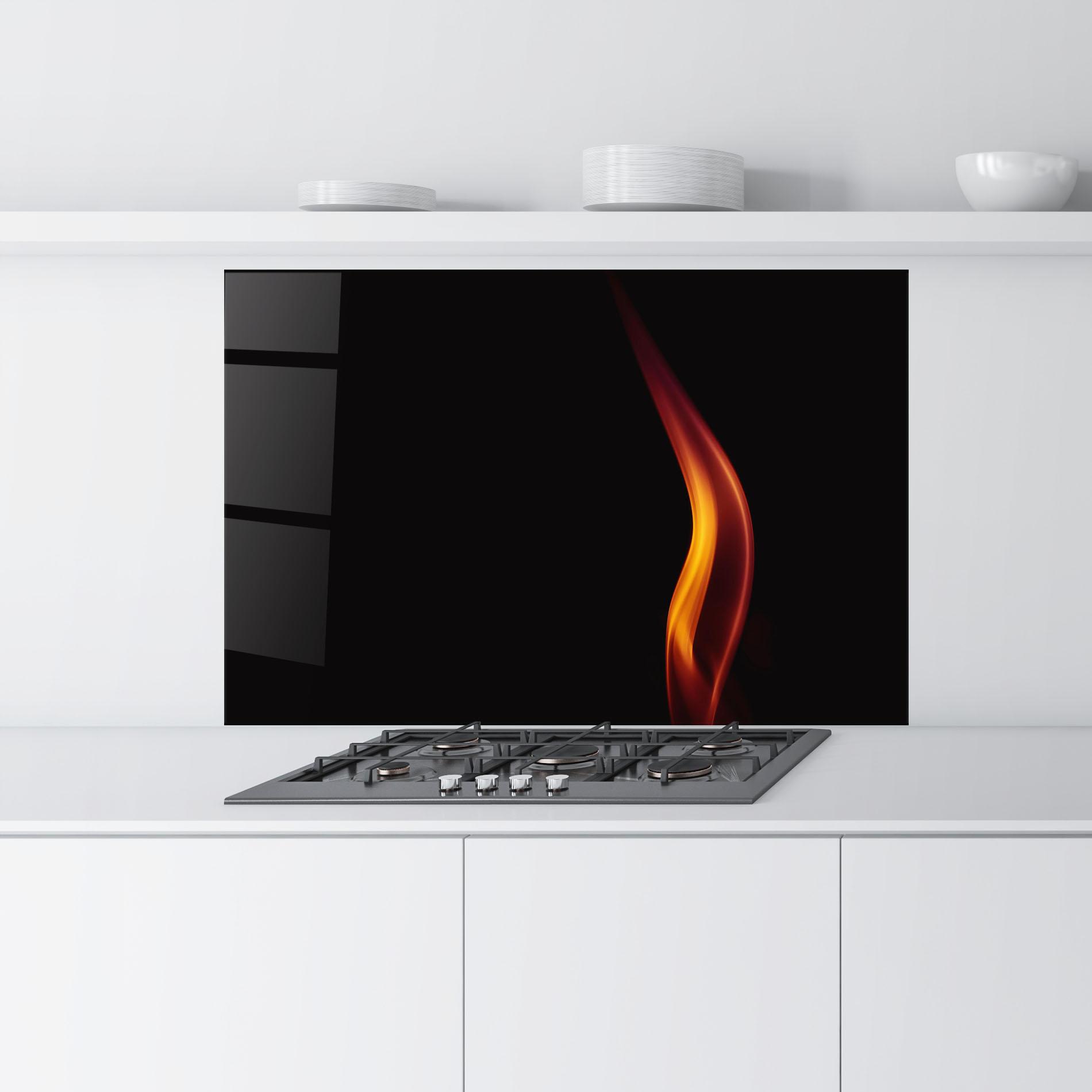 Konyhai üveg hátfal Flame Relax mockup 9
