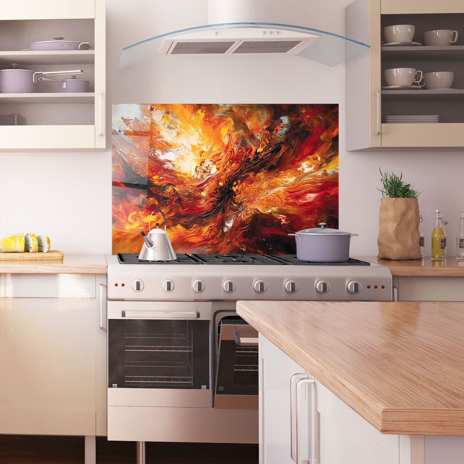 Fiery Red Orange Art mockup 1