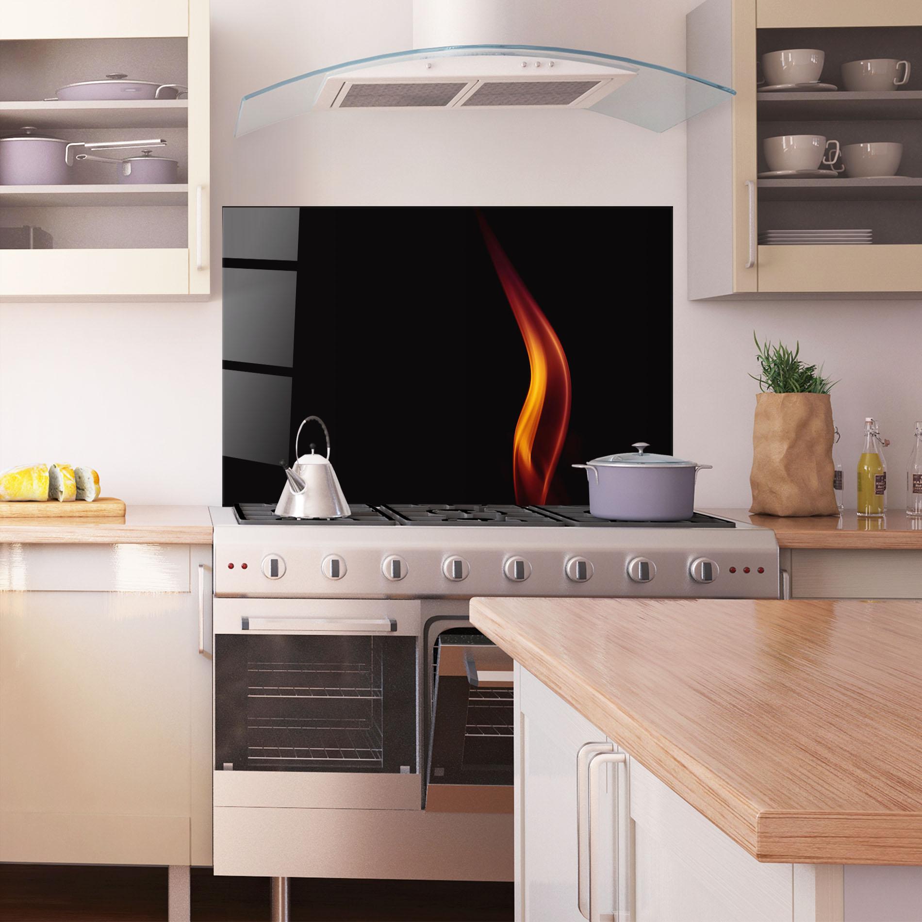 Konyhai üveg hátfal Flame Relax mockup 1