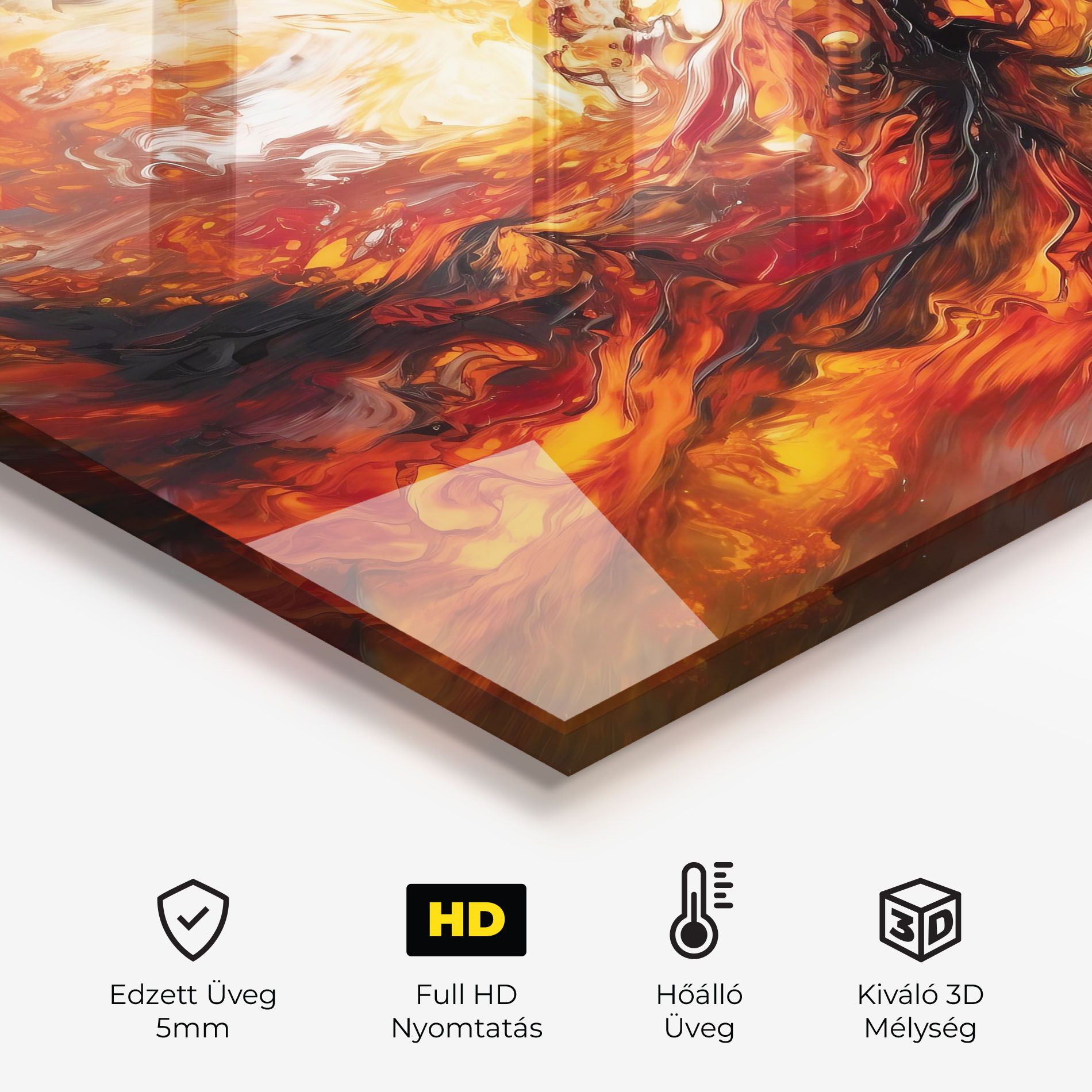 Fiery Red Orange Art mockup 2