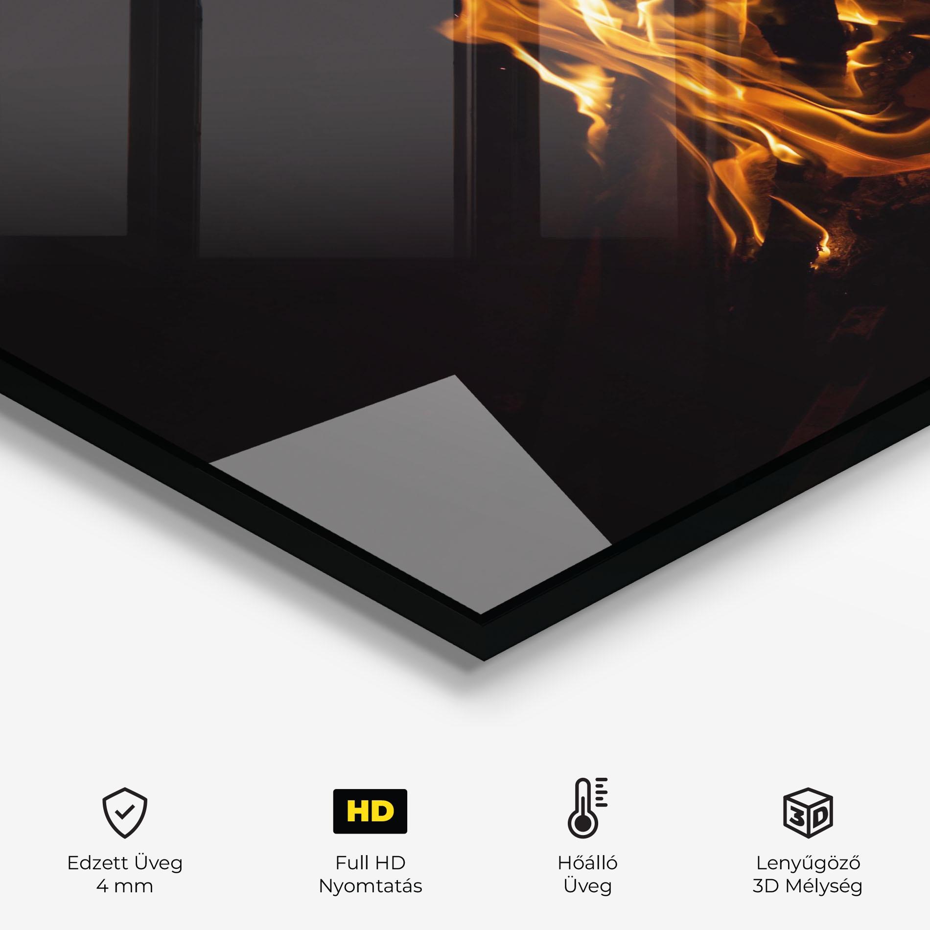 Konyhai üveg hátfal Fire View mockup 2