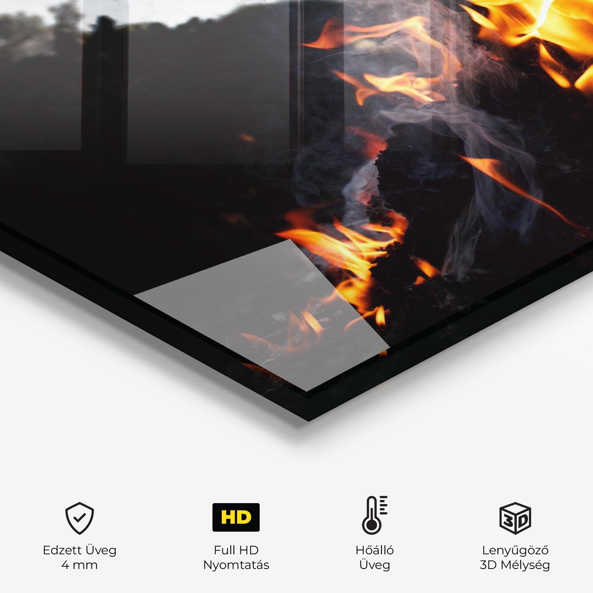 Konyhai üveg hátfal Incendiary Light mockup 2