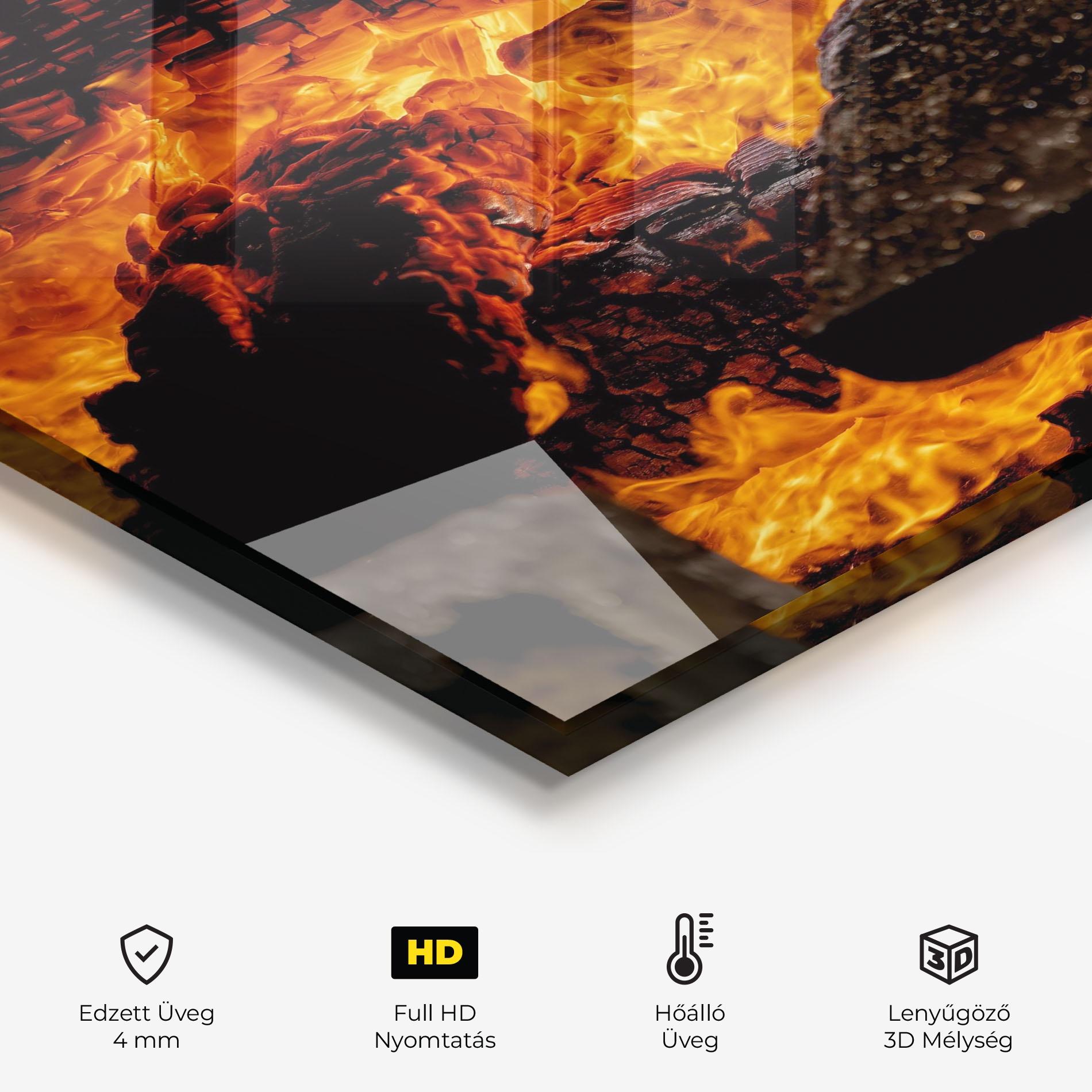Konyhai üveg hátfal Inferno Heat mockup 2