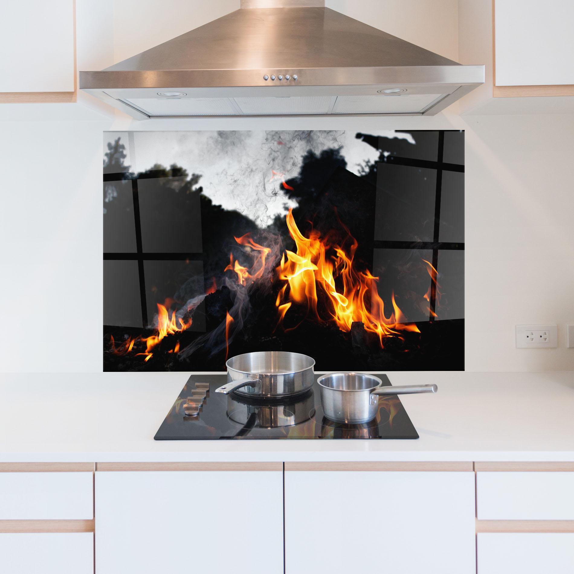 Konyhai üveg hátfal Incendiary Light mockup 5