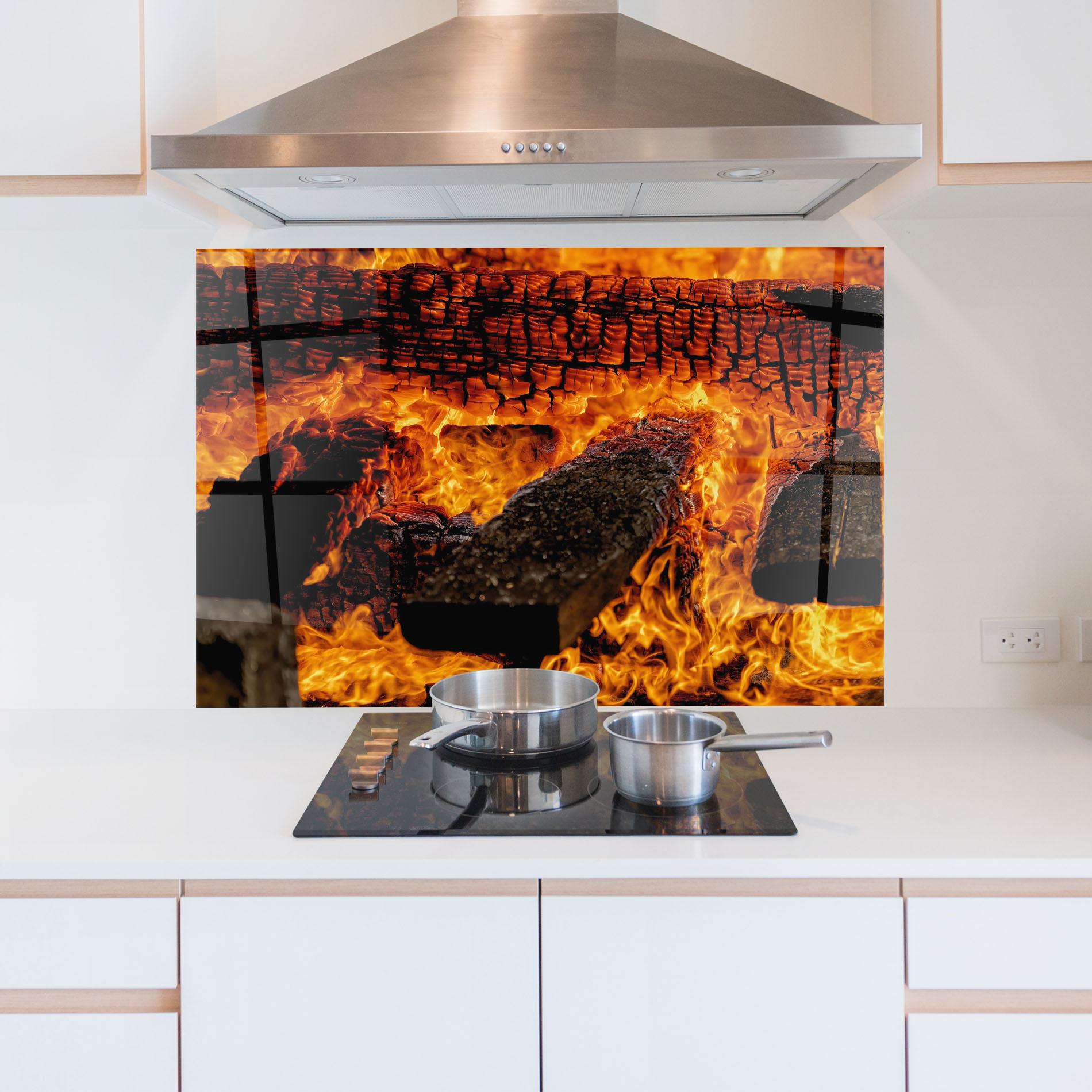 Konyhai üveg hátfal Inferno Heat mockup 5