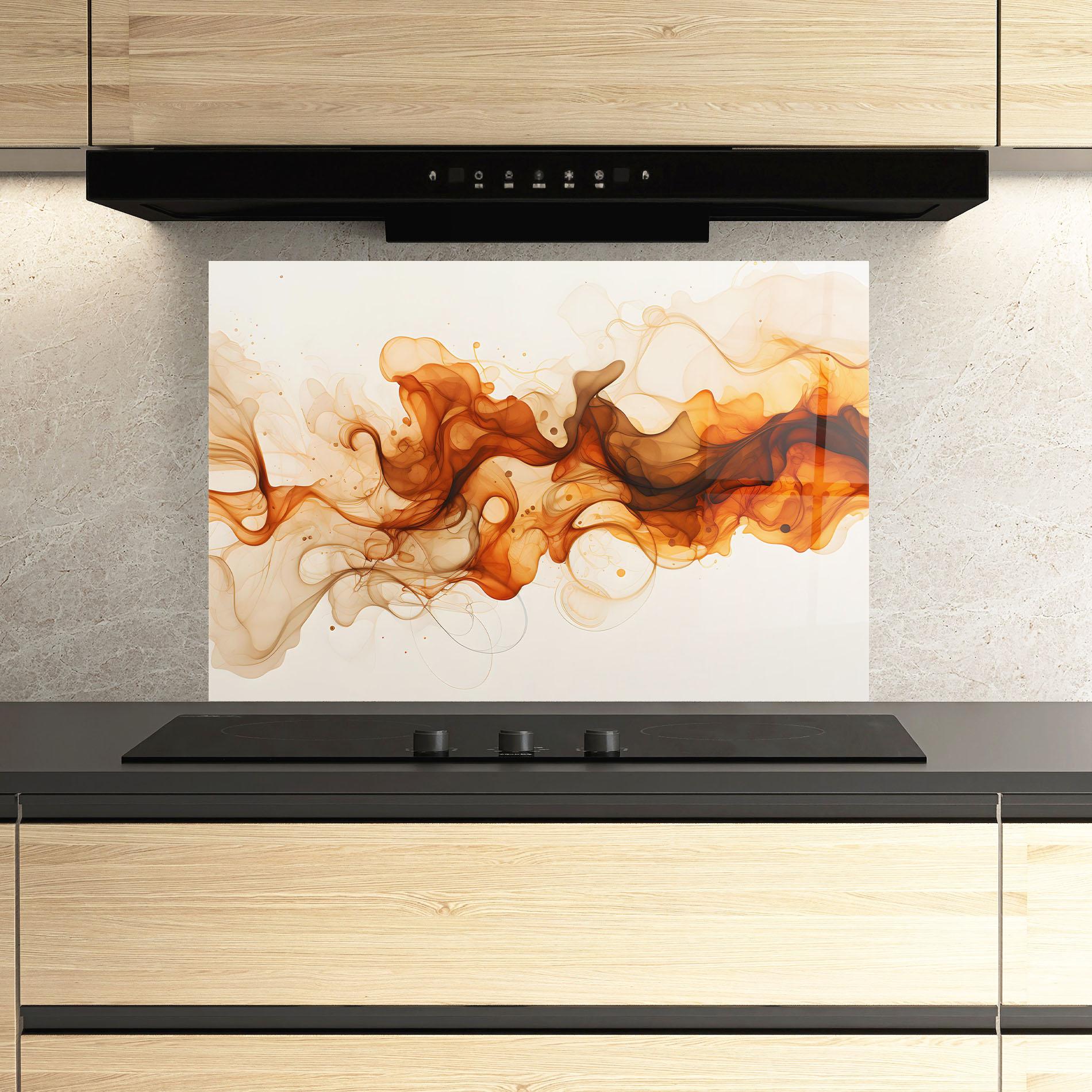 Konyhai üveg hátfal Fire Aroma mockup 3