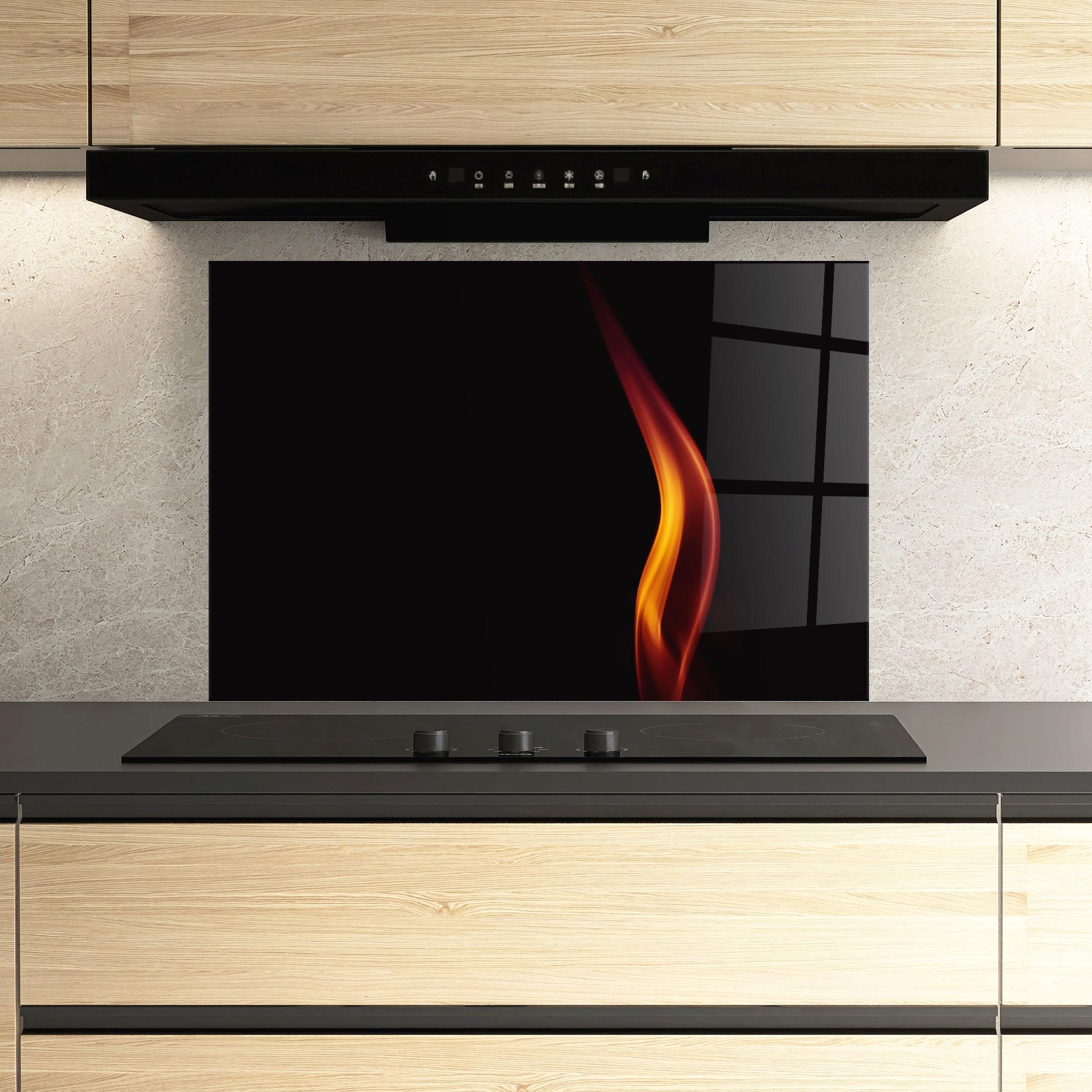 Konyhai üveg hátfal Flame Relax mockup 3