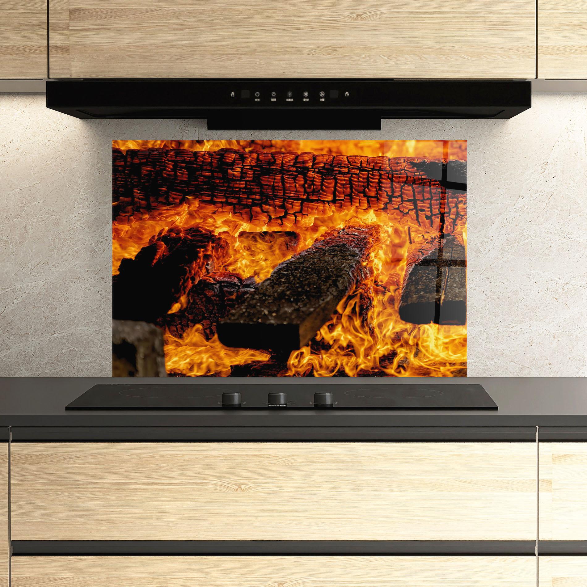 Konyhai üveg hátfal Inferno Heat mockup 3