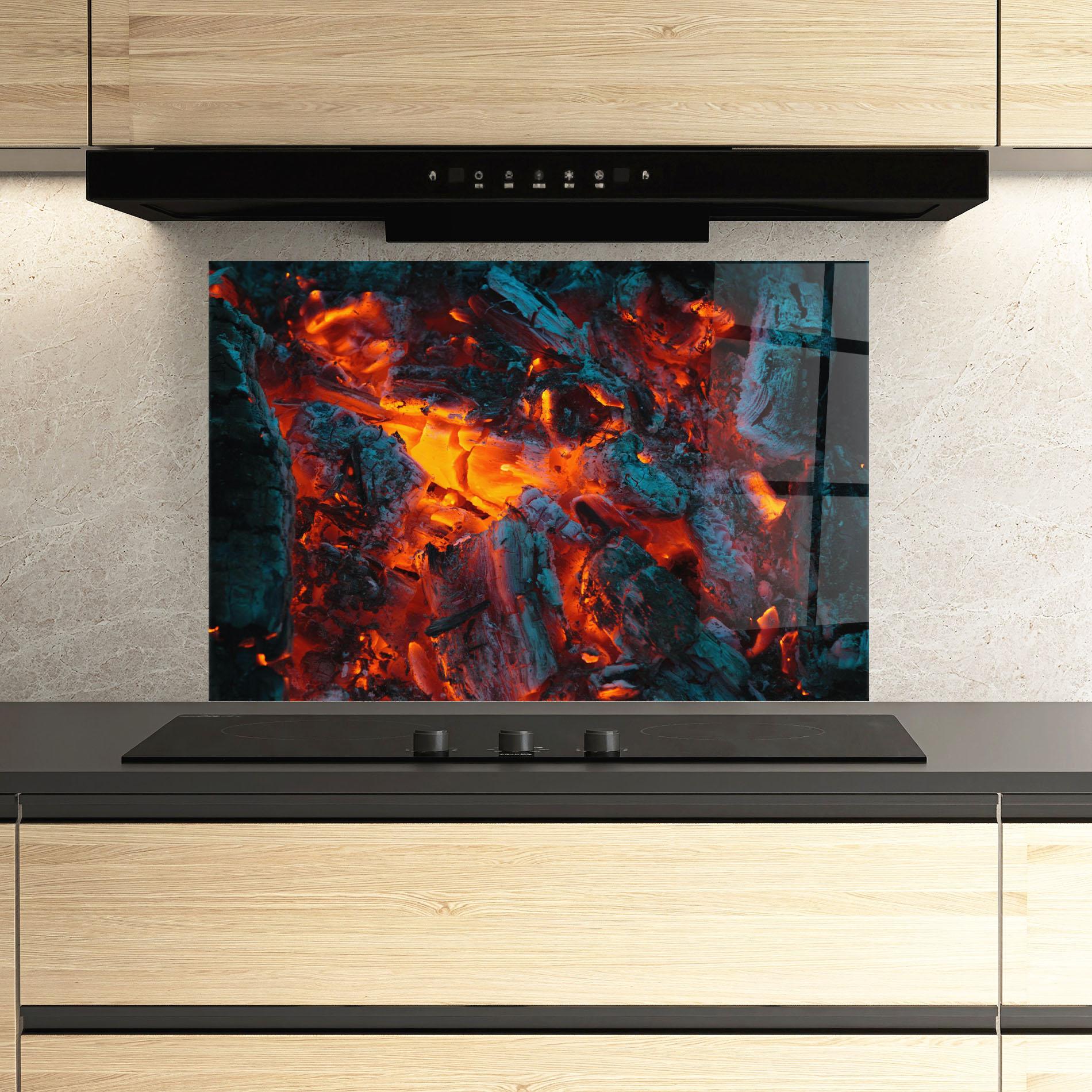 Konyhai üveg hátfal Wild Fire mockup 3