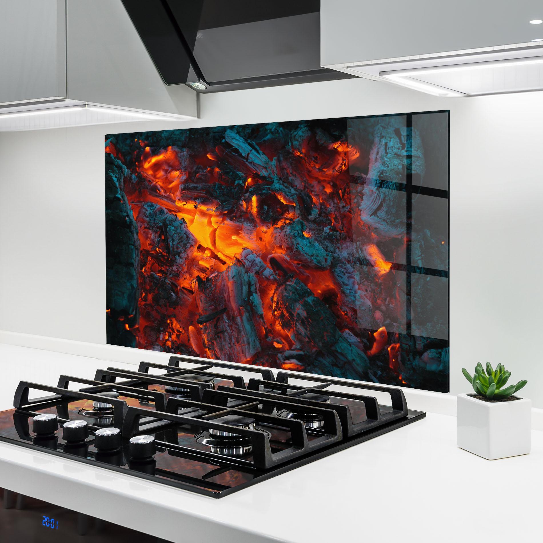 Konyhai üveg hátfal Wild Fire mockup 6