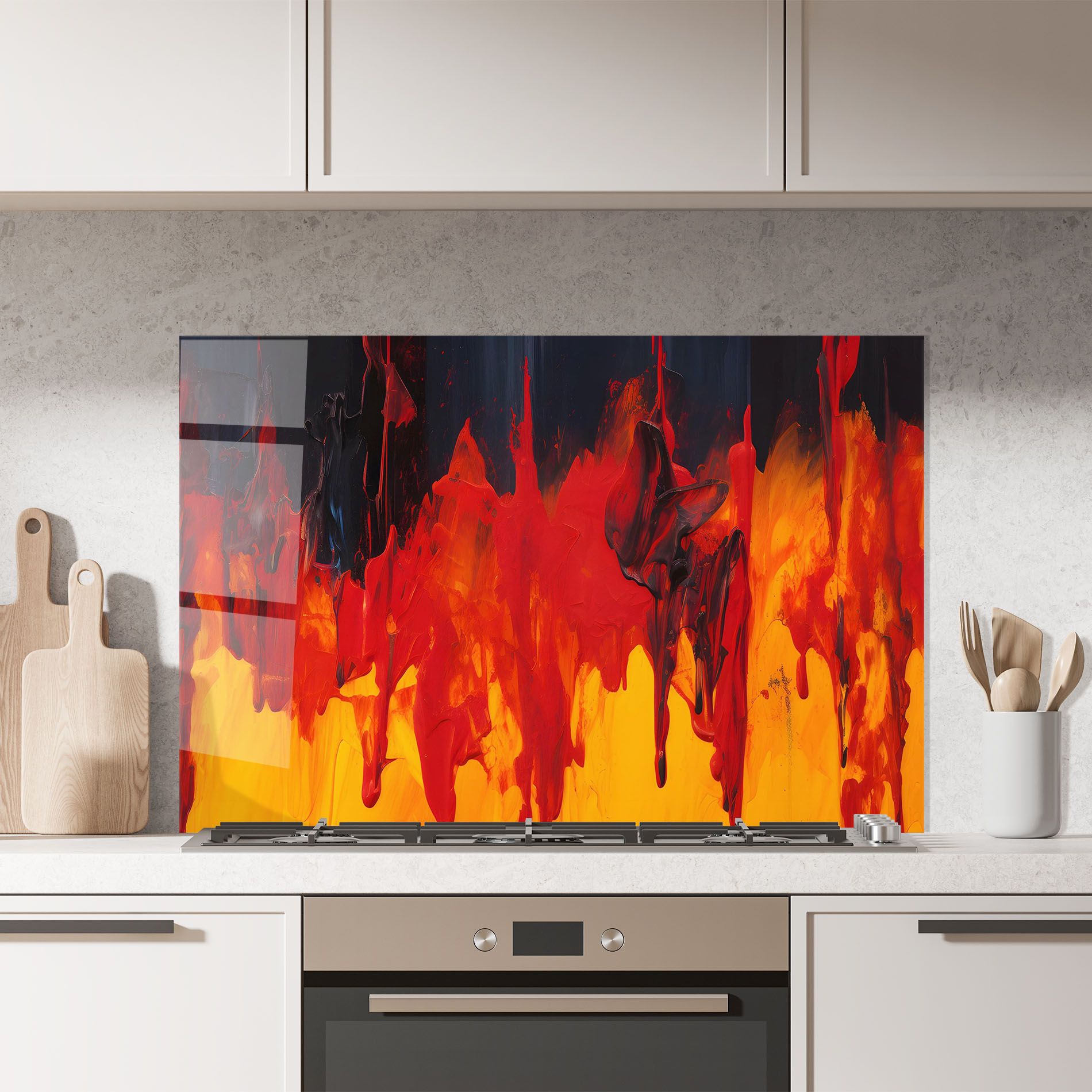 Colorful Fire Art mockup 7