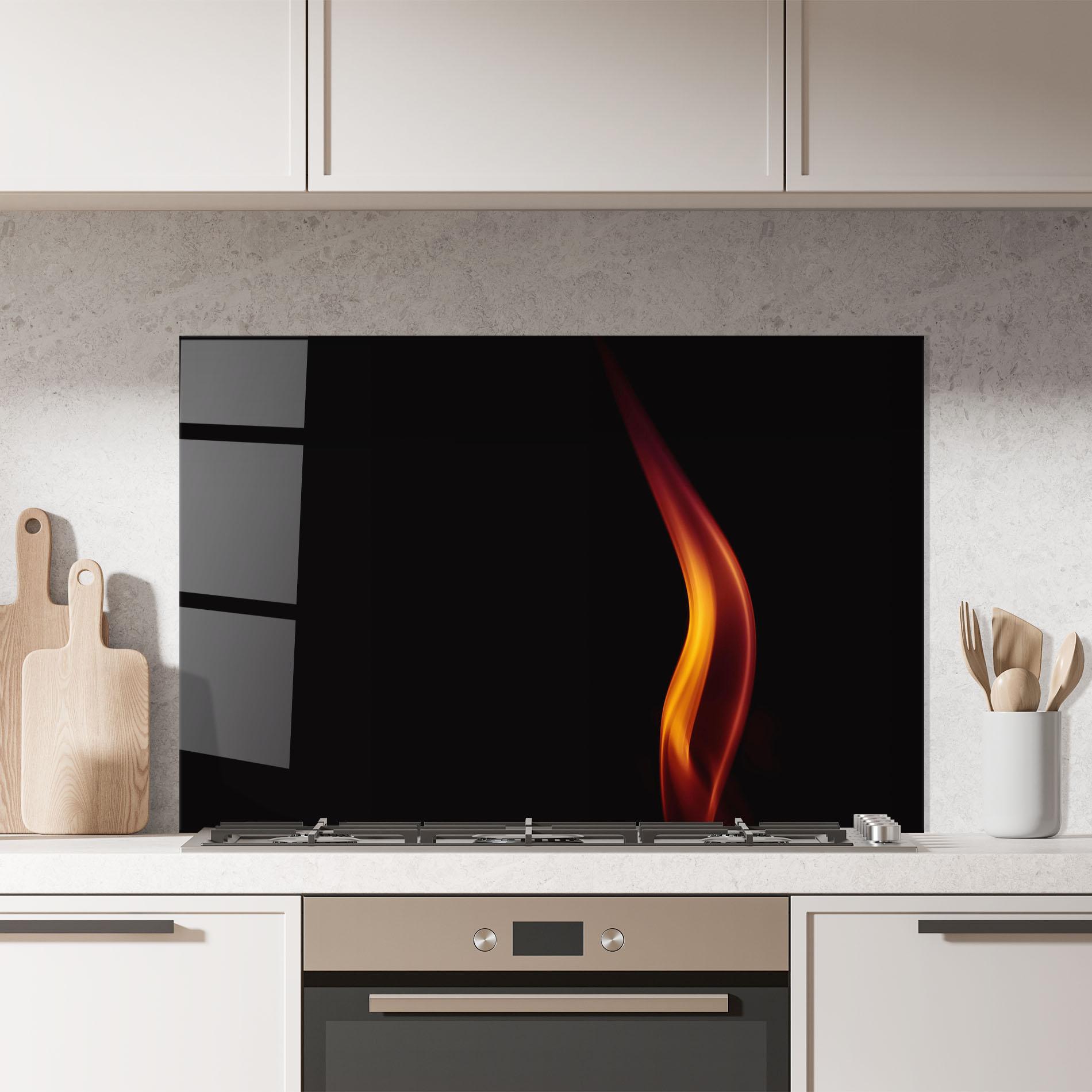 Konyhai üveg hátfal Flame Relax mockup 7