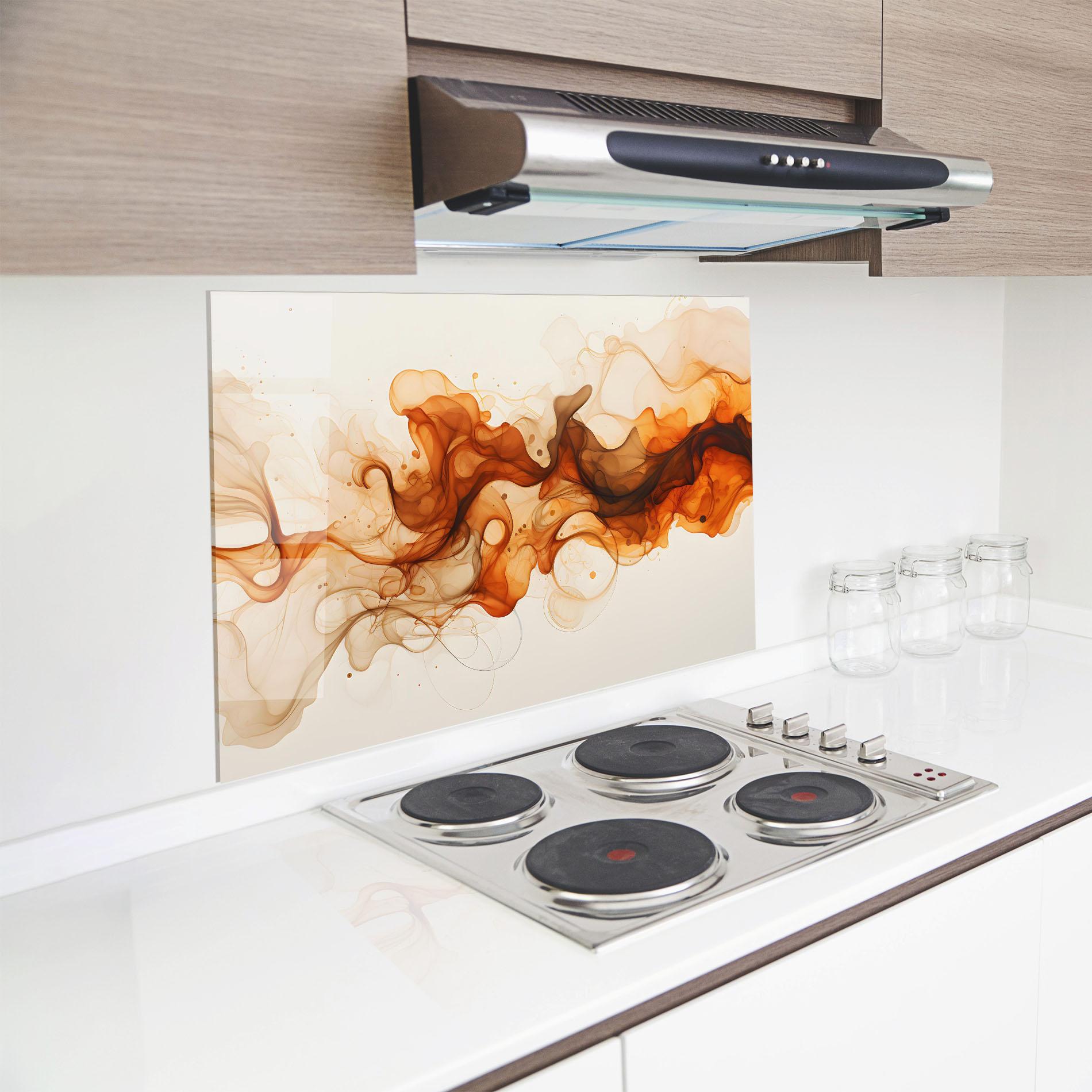 Konyhai üveg hátfal Fire Aroma mockup 8
