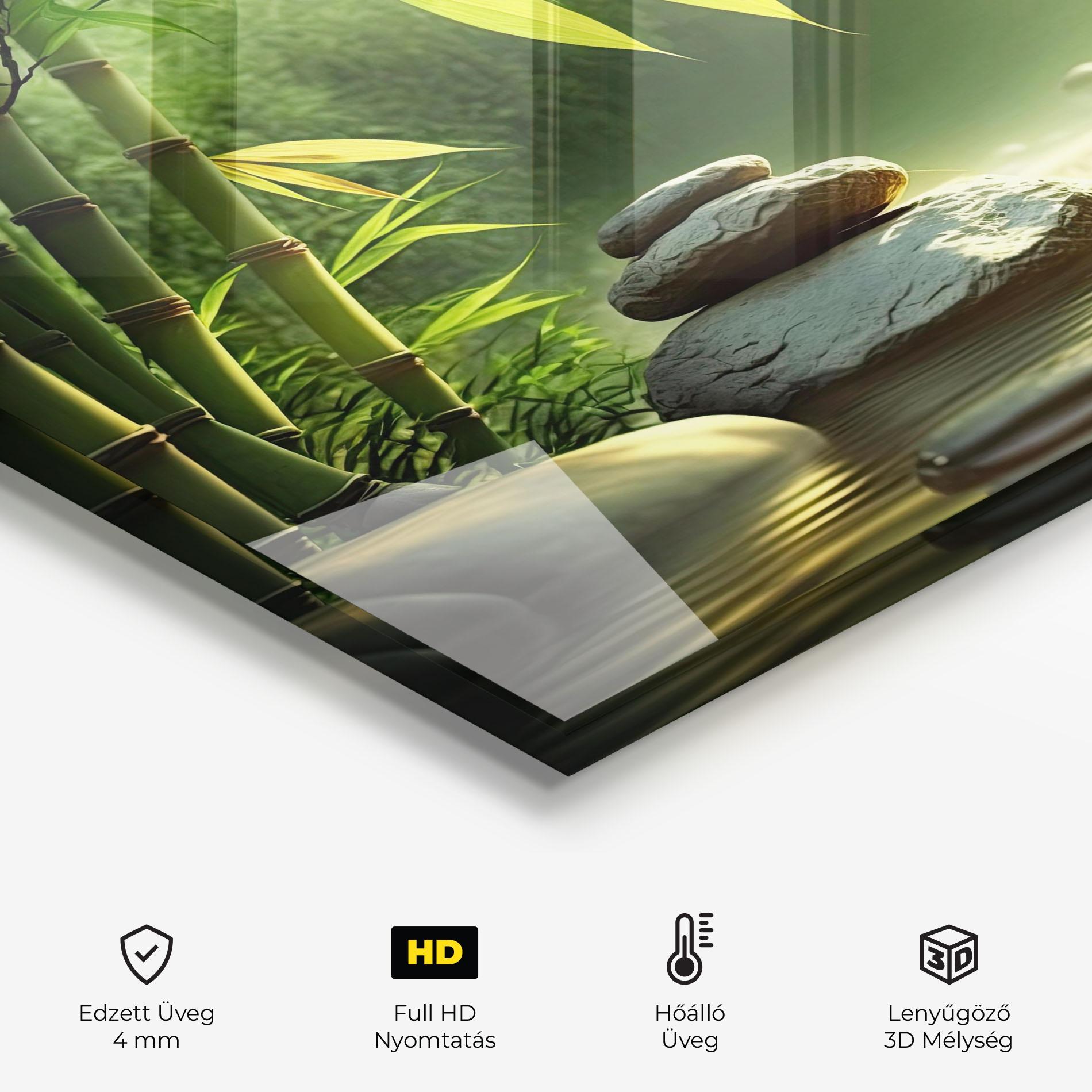 Konyhai üveg hátfal Relaxing Spa Nature mockup 2