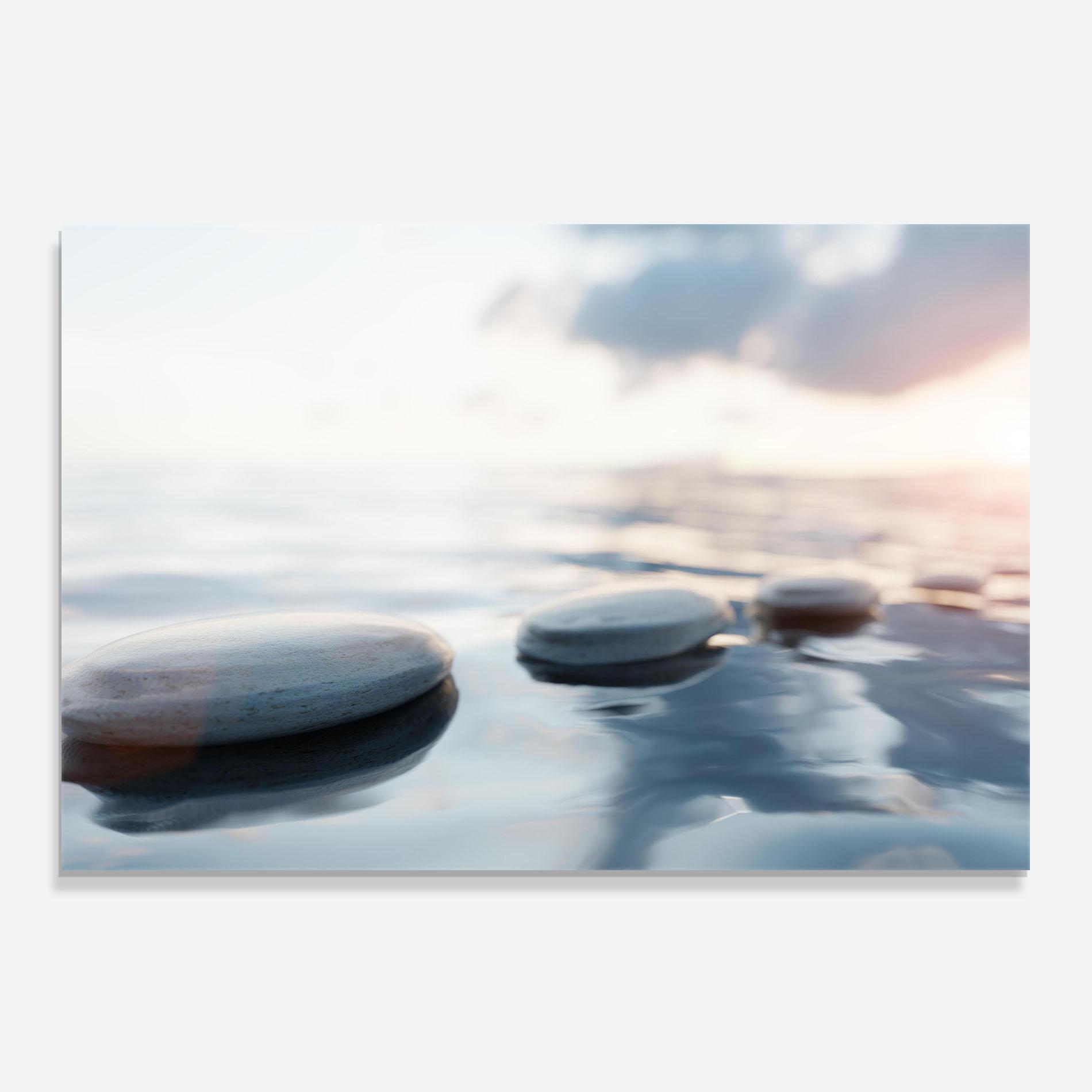 Konyhai üveg hátfal Calm Water Stone mockup 0