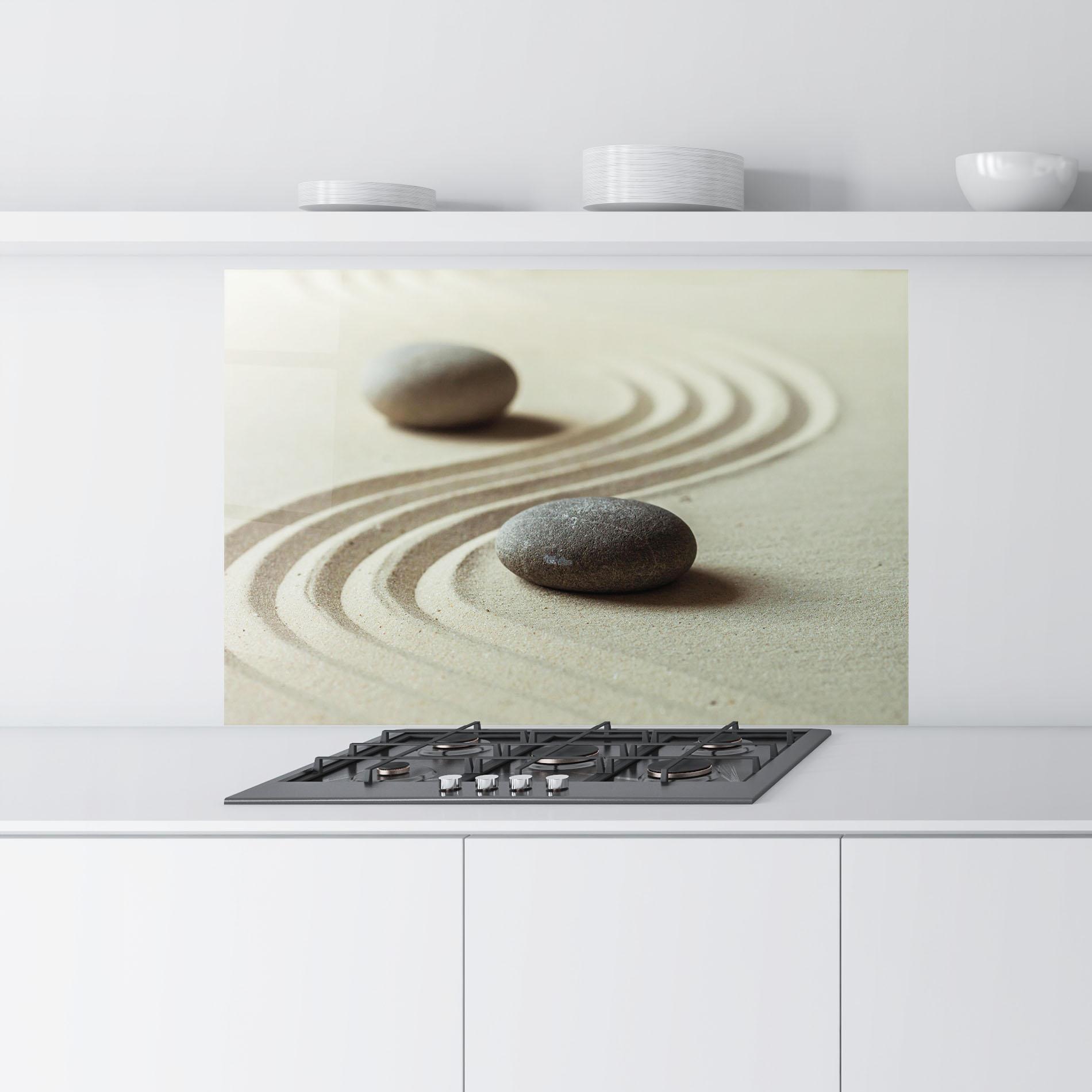 Konyhai üveg hátfal Cream Sand Stones mockup 9