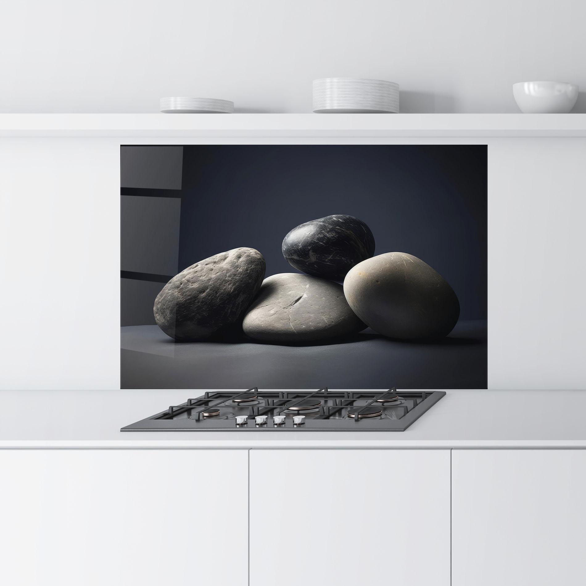 Konyhai üveg hátfal Grey Stone mockup 9