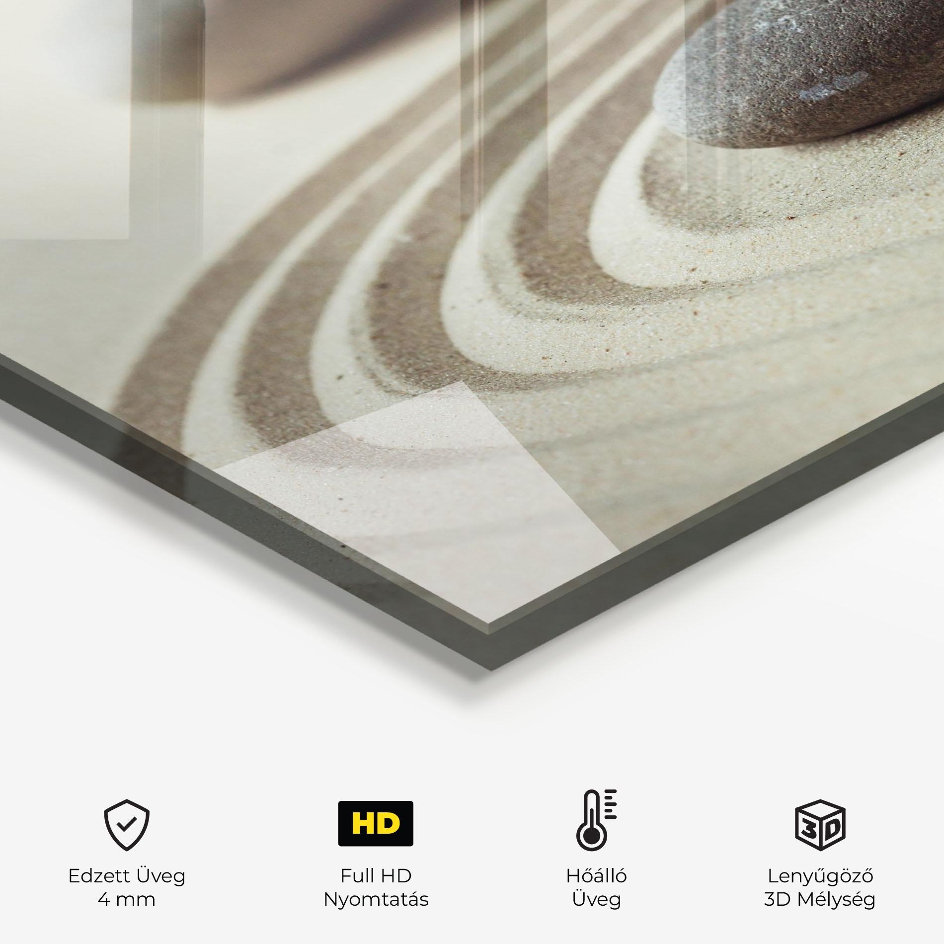 Konyhai üveg hátfal Cream Sand Stones mockup 2