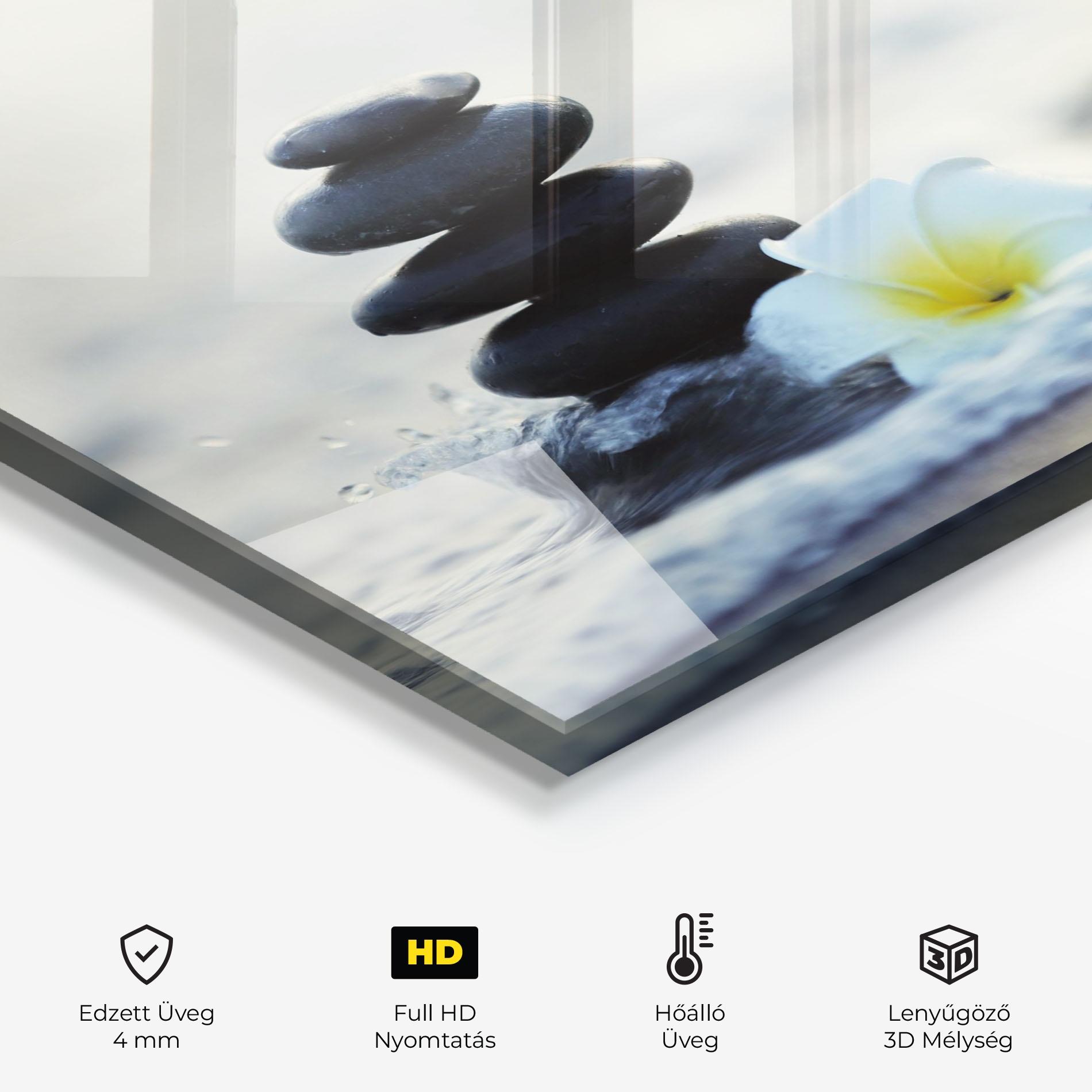 Konyhai üveg hátfal Flower Sea Flower mockup 2