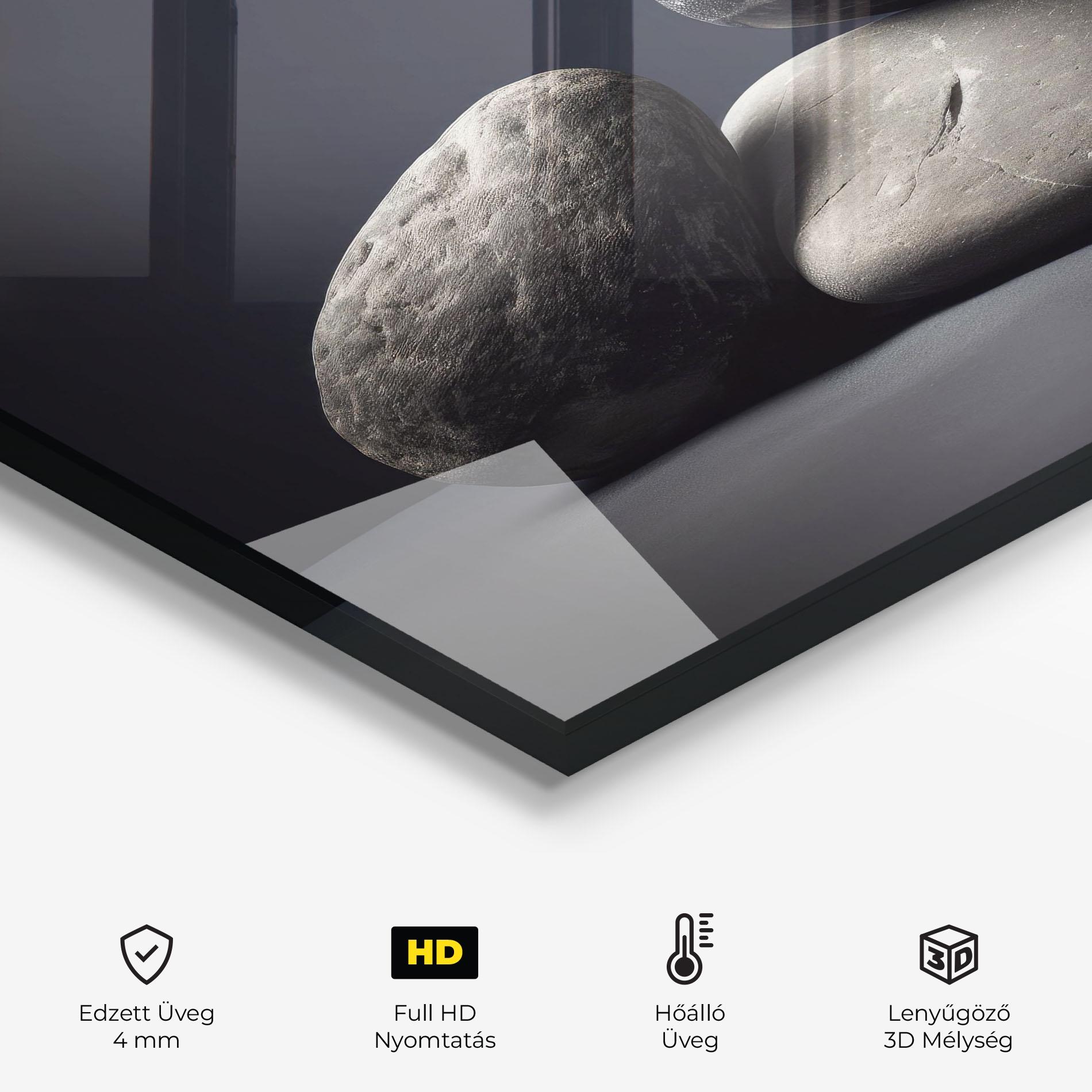 Konyhai üveg hátfal Grey Stone mockup 2