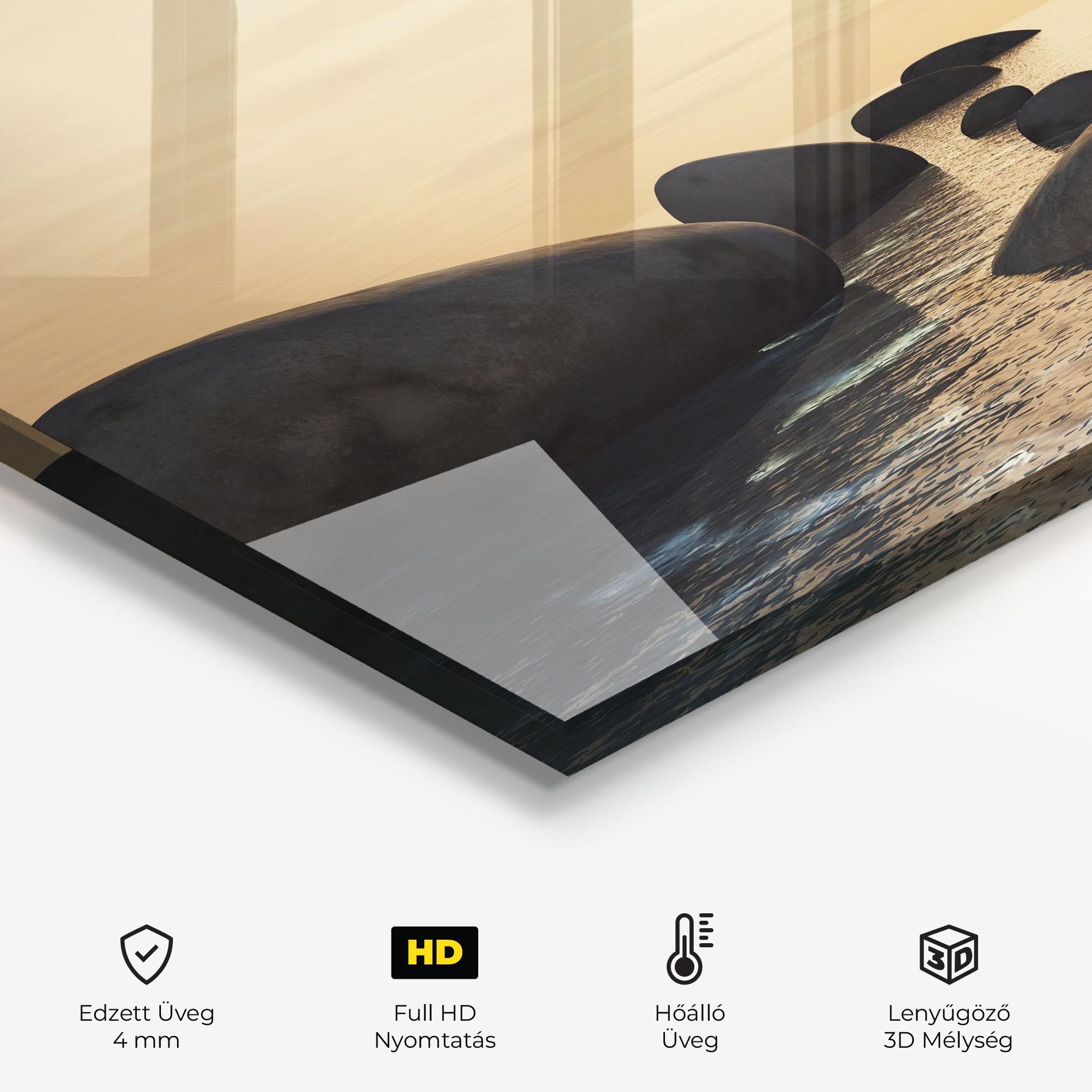 Konyhai üveg hátfal Peace Rock mockup 2