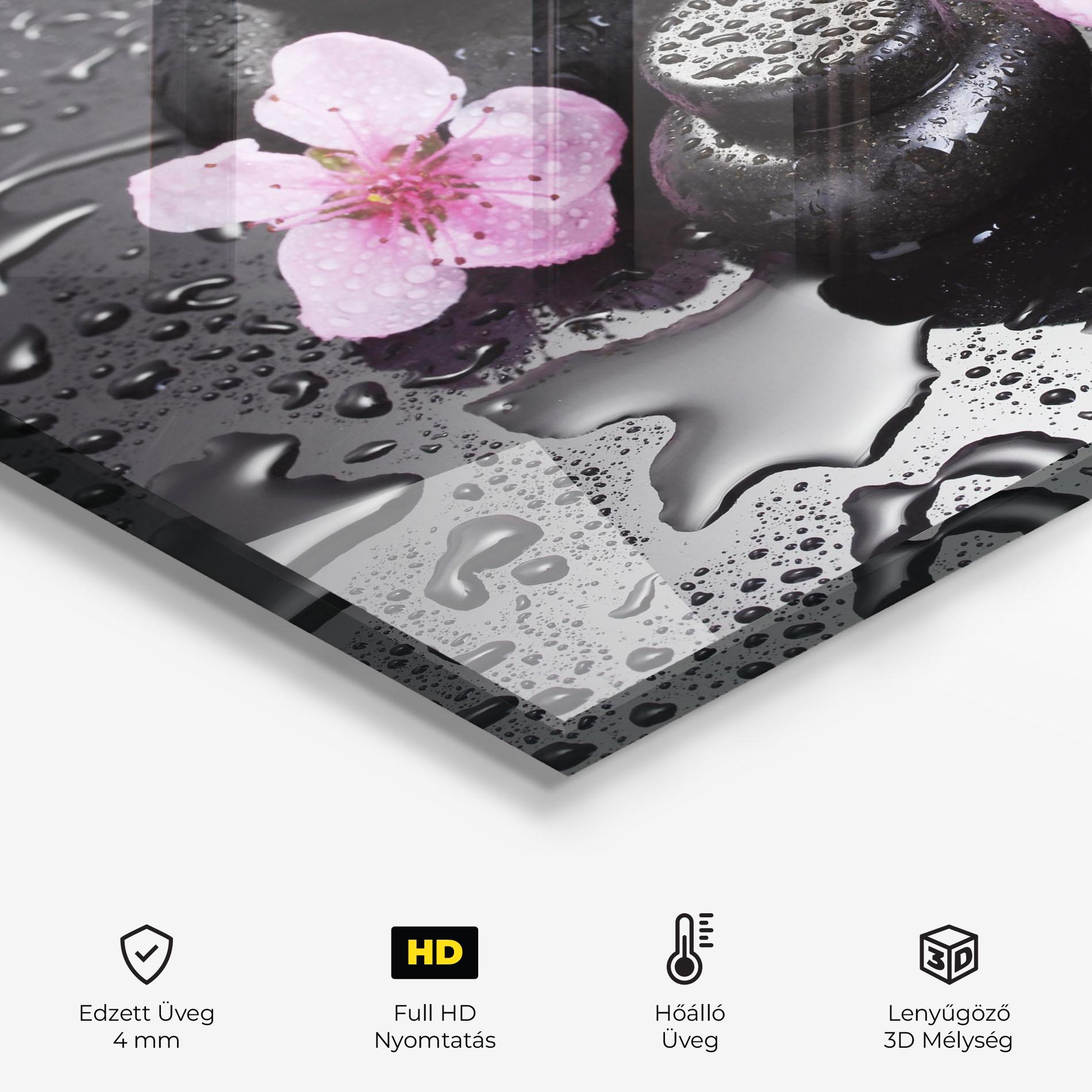 Konyhai üveg hátfal Sakura Stones mockup 2