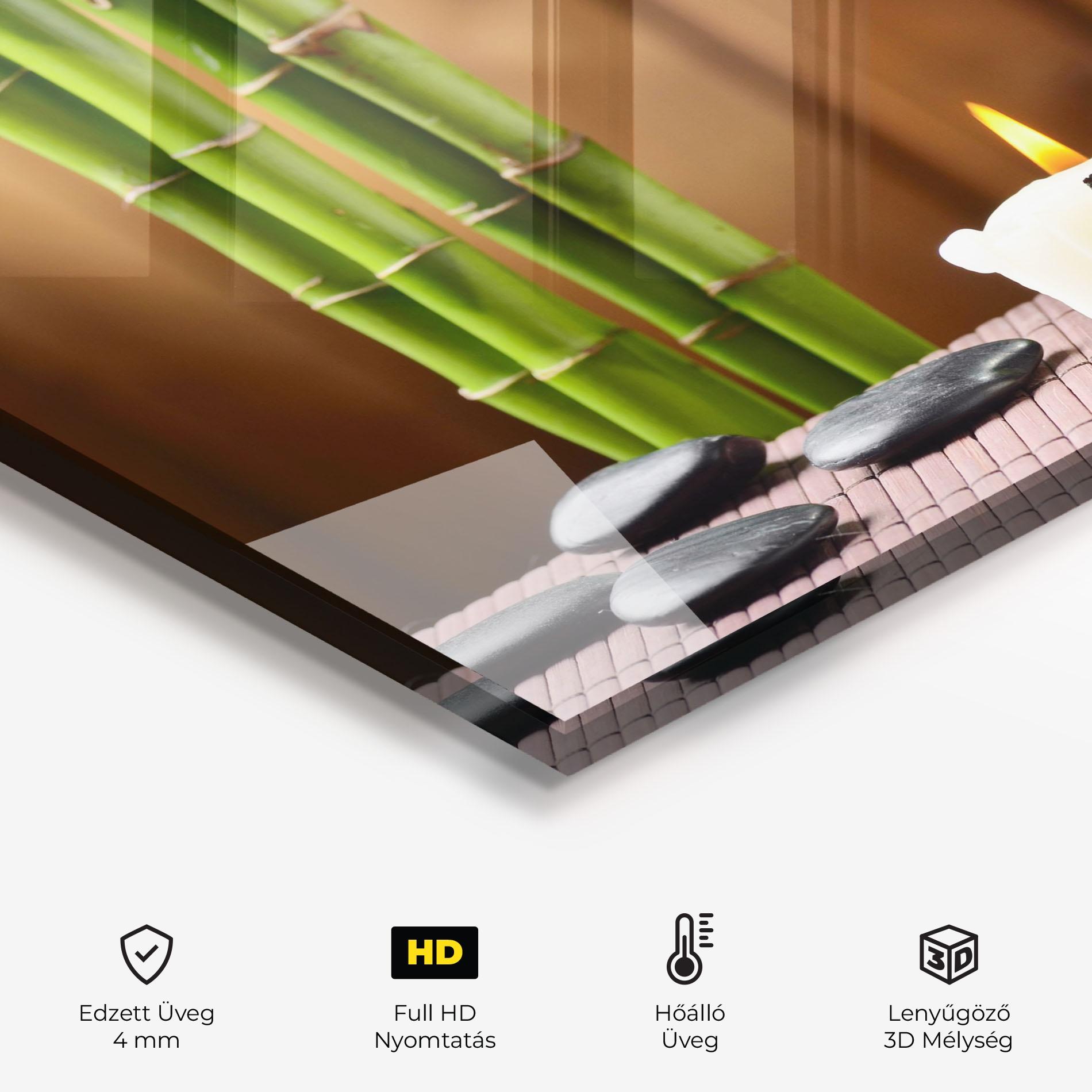 Konyhai üveg hátfal Spa Rocks mockup 2