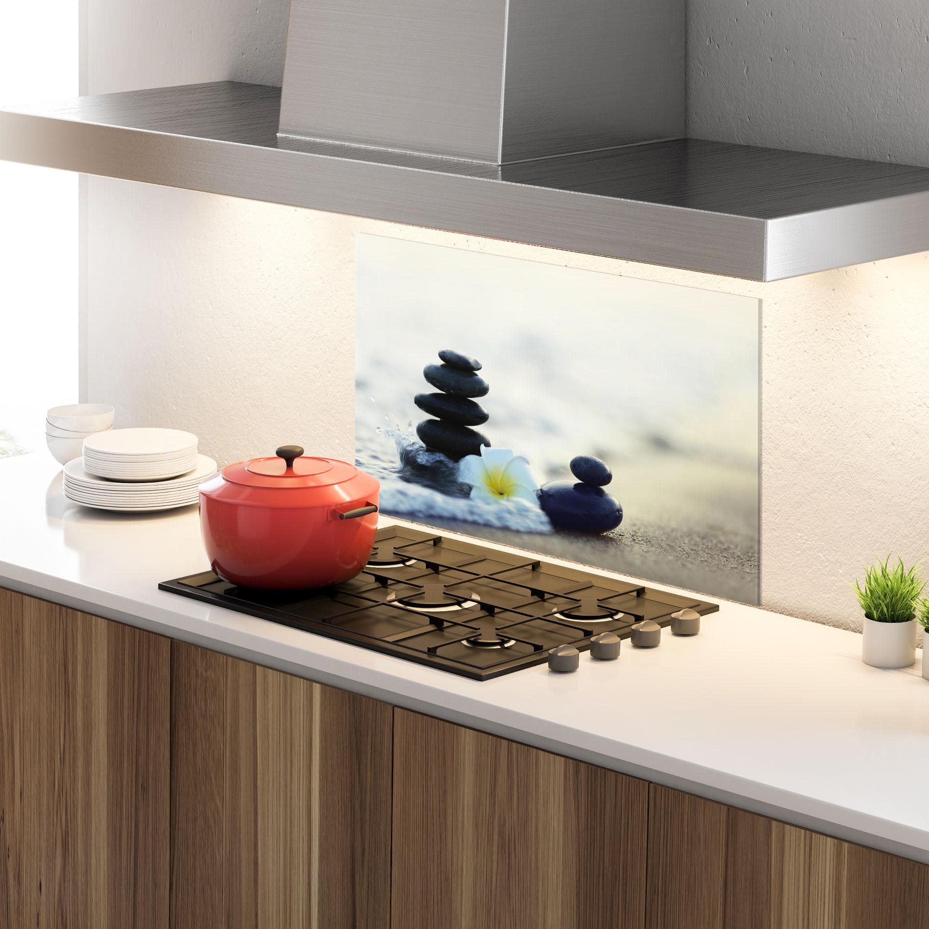 Konyhai üveg hátfal Flower Sea Flower mockup 4